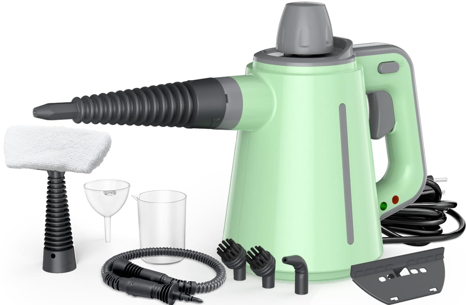 Powerful Handheld Steam Cleaner with Multi-Surface Cleaning Tools and Safety Lock