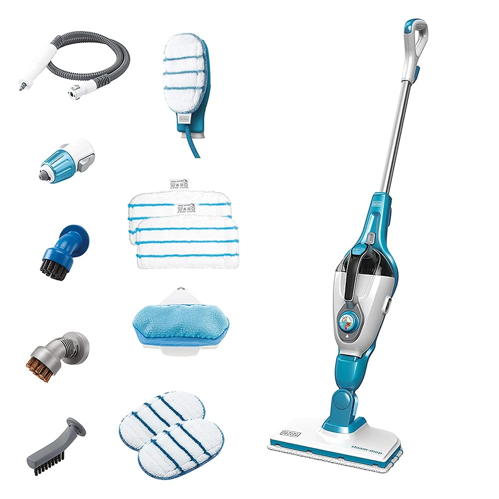 Versatile Black+Decker 7-in-1 Steam Mop with SteamGlove Handheld Steamer