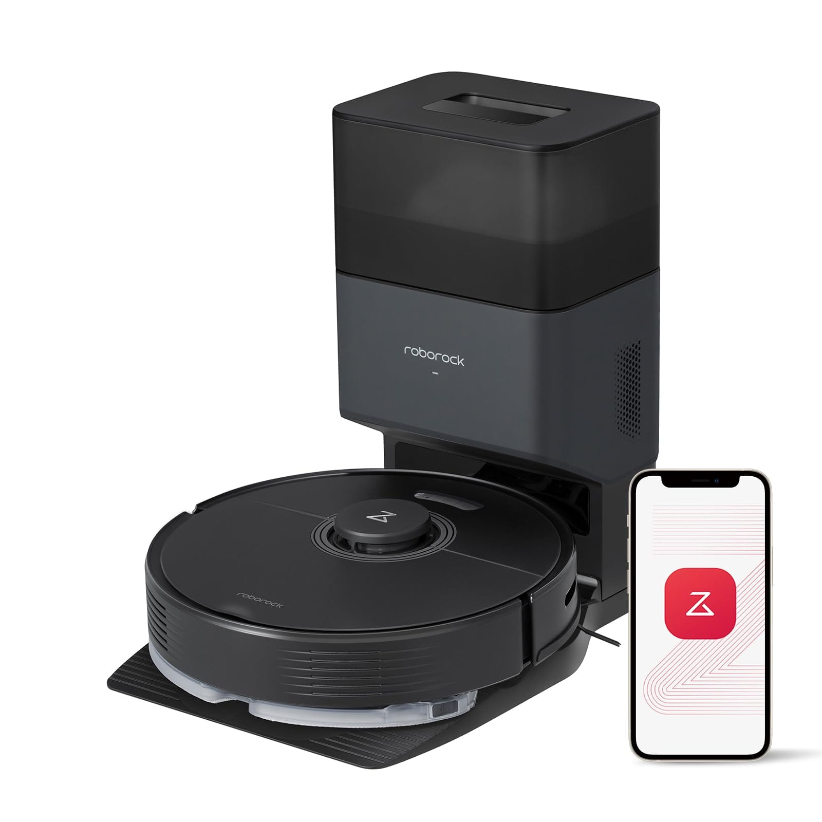 Roborock Q7 Max+ Robot Vacuum With Auto-Empty Dock Pure, 4200Pa Suction, App-Controlled Mopping, 7-Week Hands-Free Cleaning, Alexa Compatible