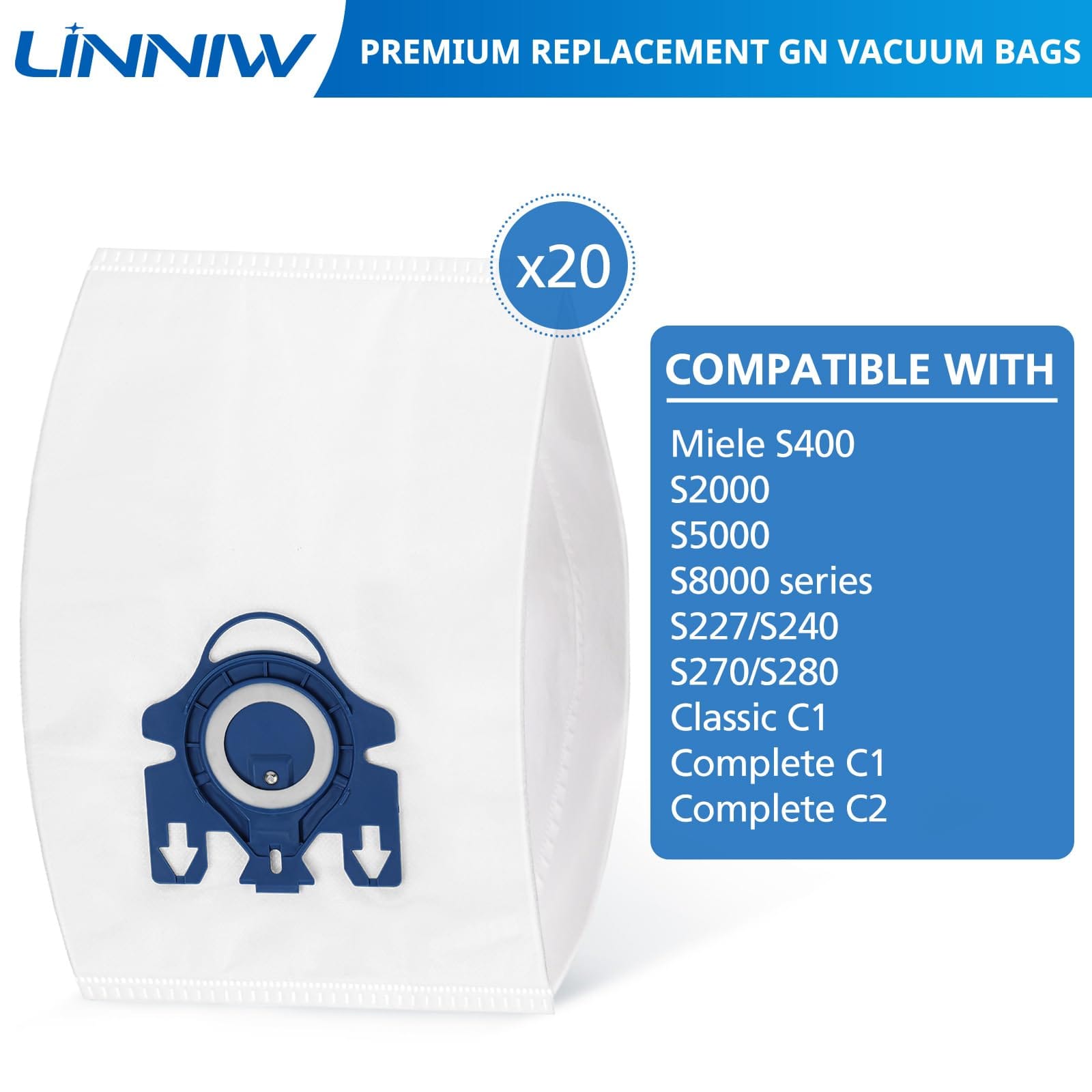 12 Pack Compatible Miele GN Airclean Vacuum Bags for Multiple Canister Vacuum Cleaner Models - Review Image 5