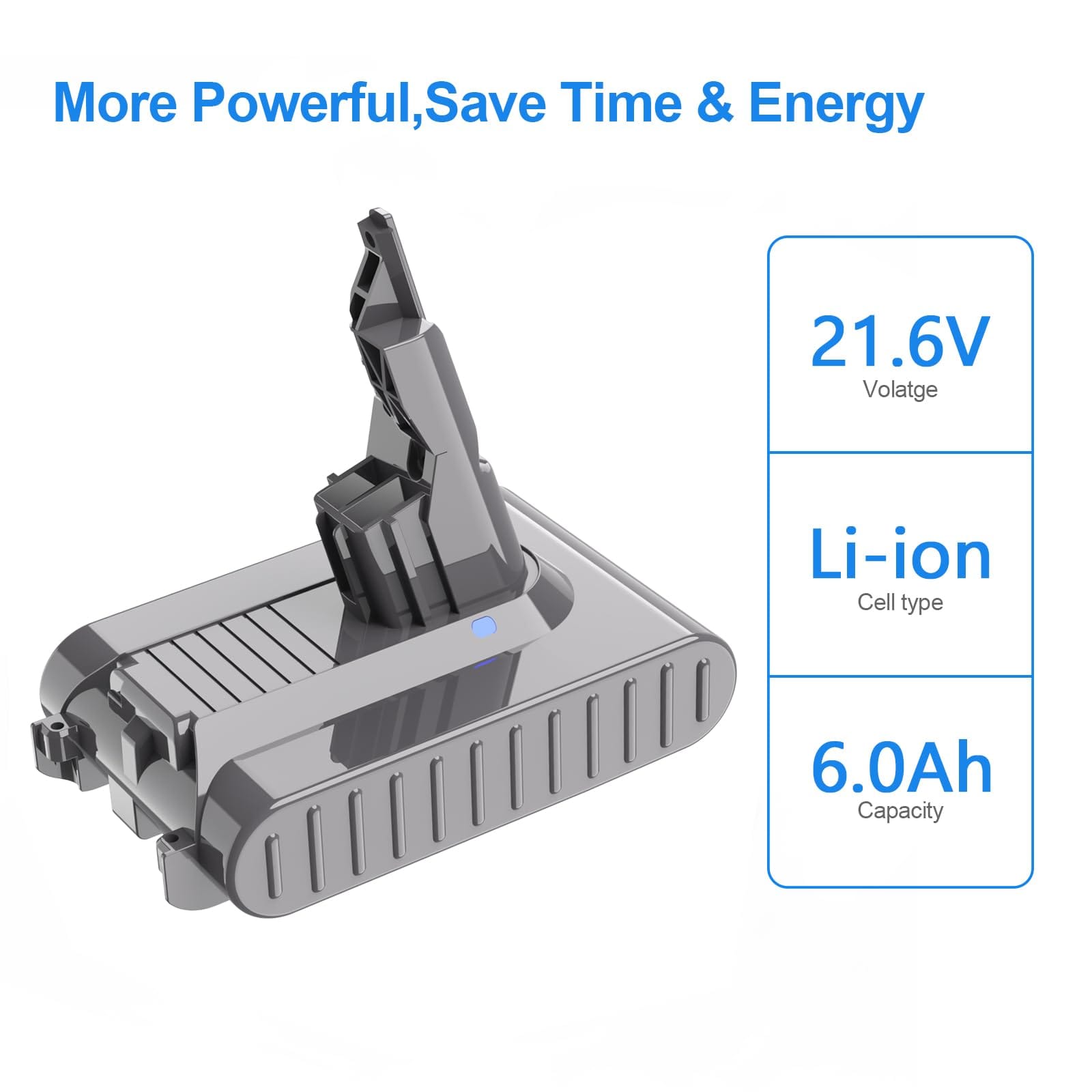 Dyson V7 Battery Replacement Upgraded 6.0Ah 21.6V Lithium-ion Battery for V7 Animal/Absolute/Motorhead HEPA Handheld Vacuum Cleaners - Review Image 2