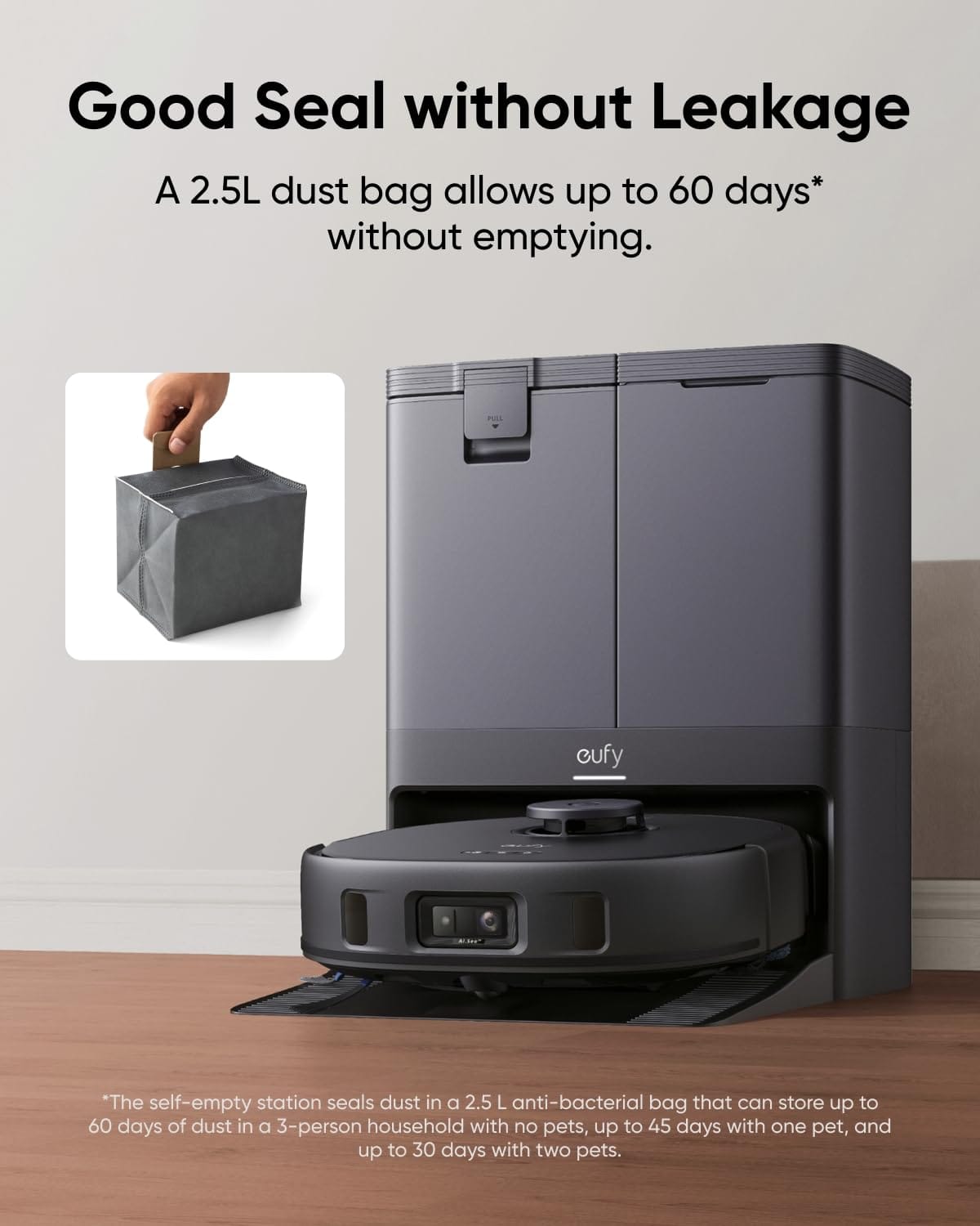 Eufy X10 Pro Omni Robot Vacuum 6-Pack Large Capacity Dust Bags - Compatible & Hands-Free - Review Image 3