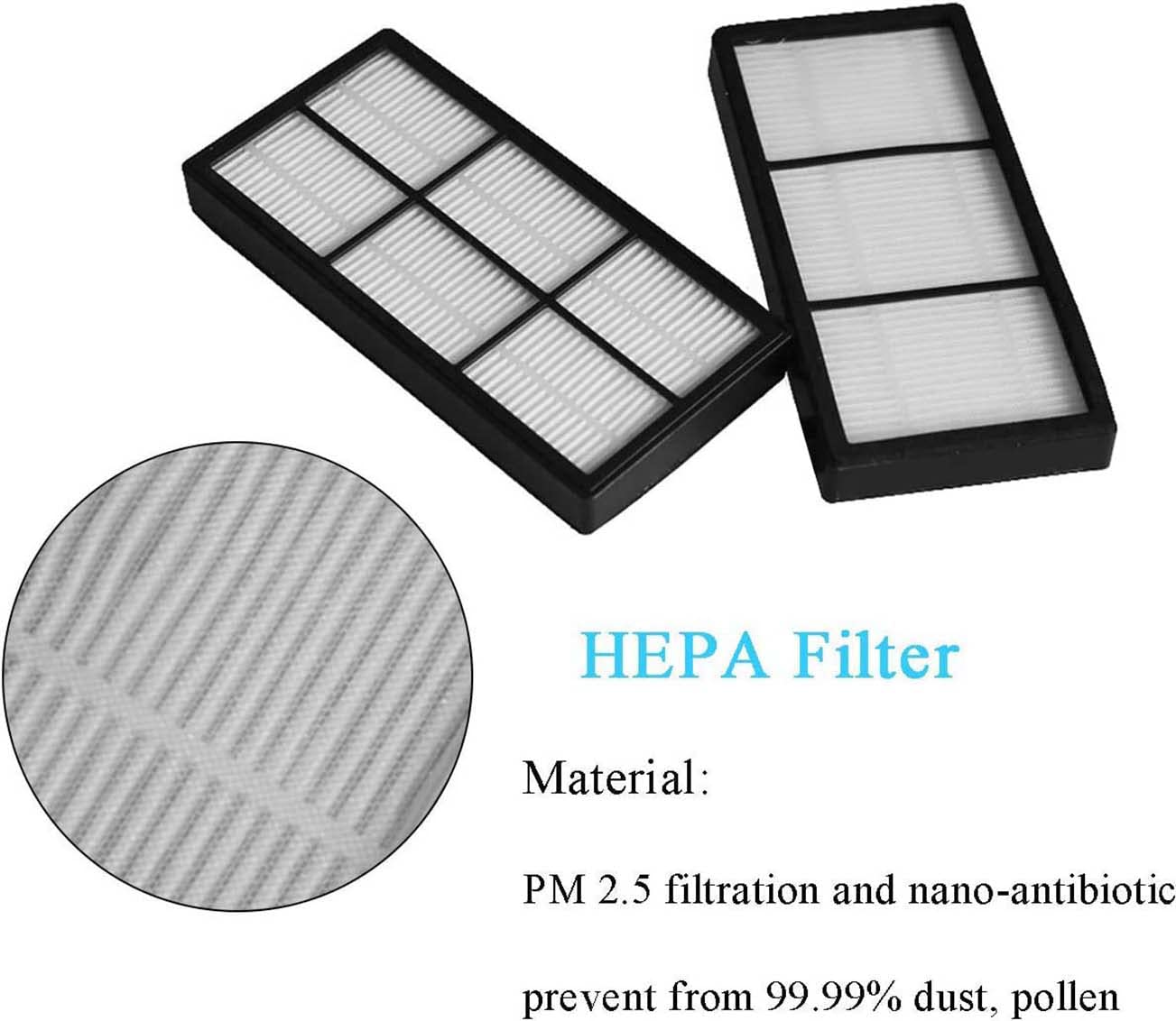 12-Pack HEPA Filter Replacement for iRobot Roomba 800 Series - Compatible with 870 880 Robotic Vacuum Parts - Review Image 3