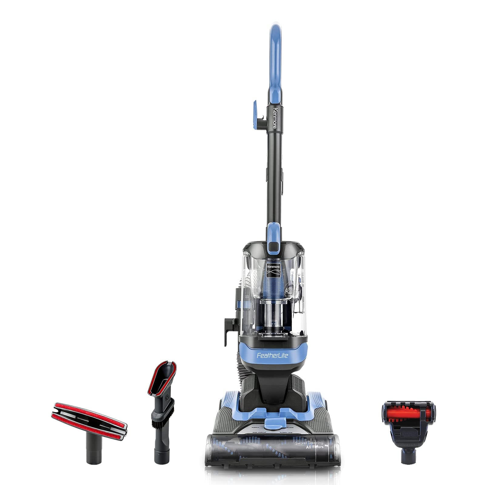 Kenmore Featherlite Bagless Upright Vacuum with 4 Height Adjustments, Pet Handimate 2 Cleaning Tools, 1.5L, Blue