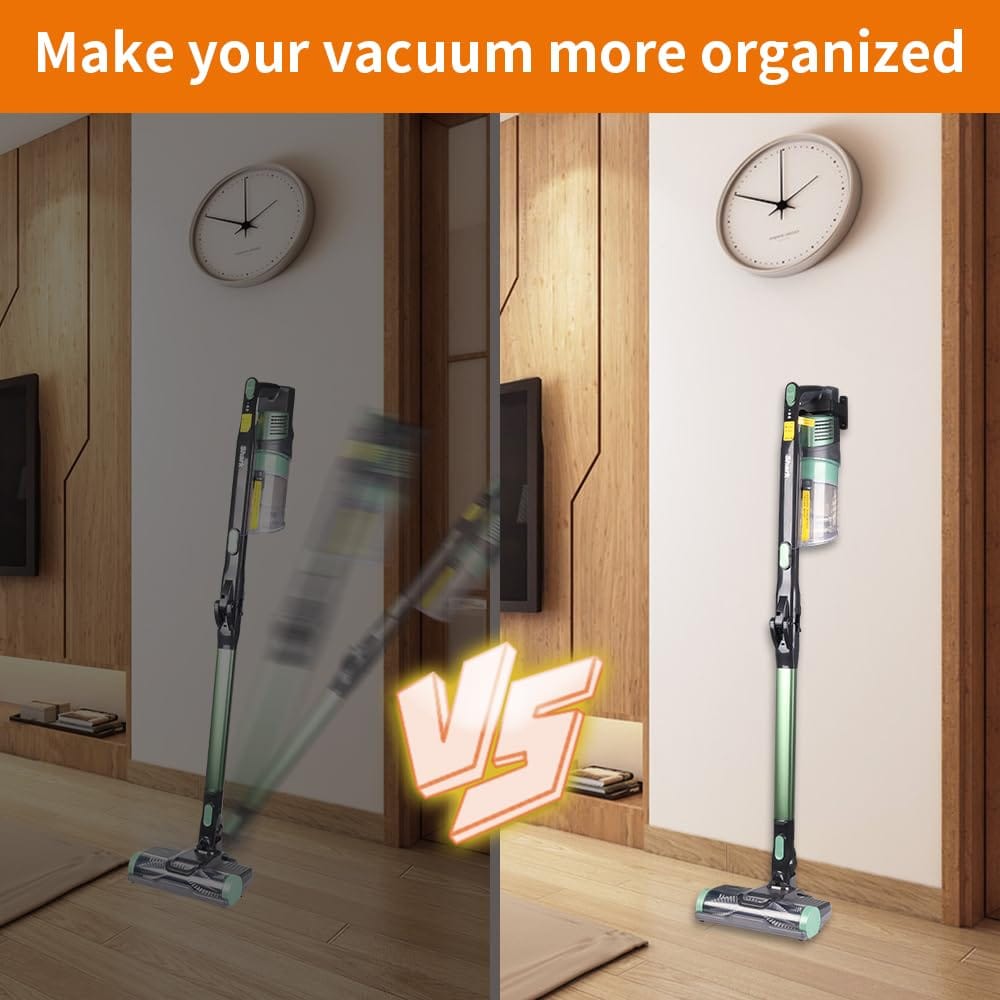 Wall Mount Holder for Shark and Dyson Cordless Stick Vacuums - Compatible with IX141, IZ562H, IZ682H, IZ361H, IZ462H, and More - Review Image 4