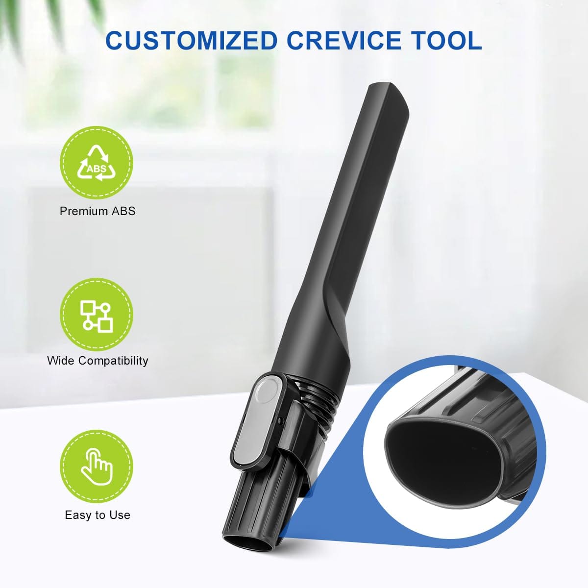 LANMU Crevice Tool for Shark IX141, IZ363HT, IZ362H Cordless Pet Stick Vacuum - D-Shape Vacuum Cleaner Attachment - Review Image 2