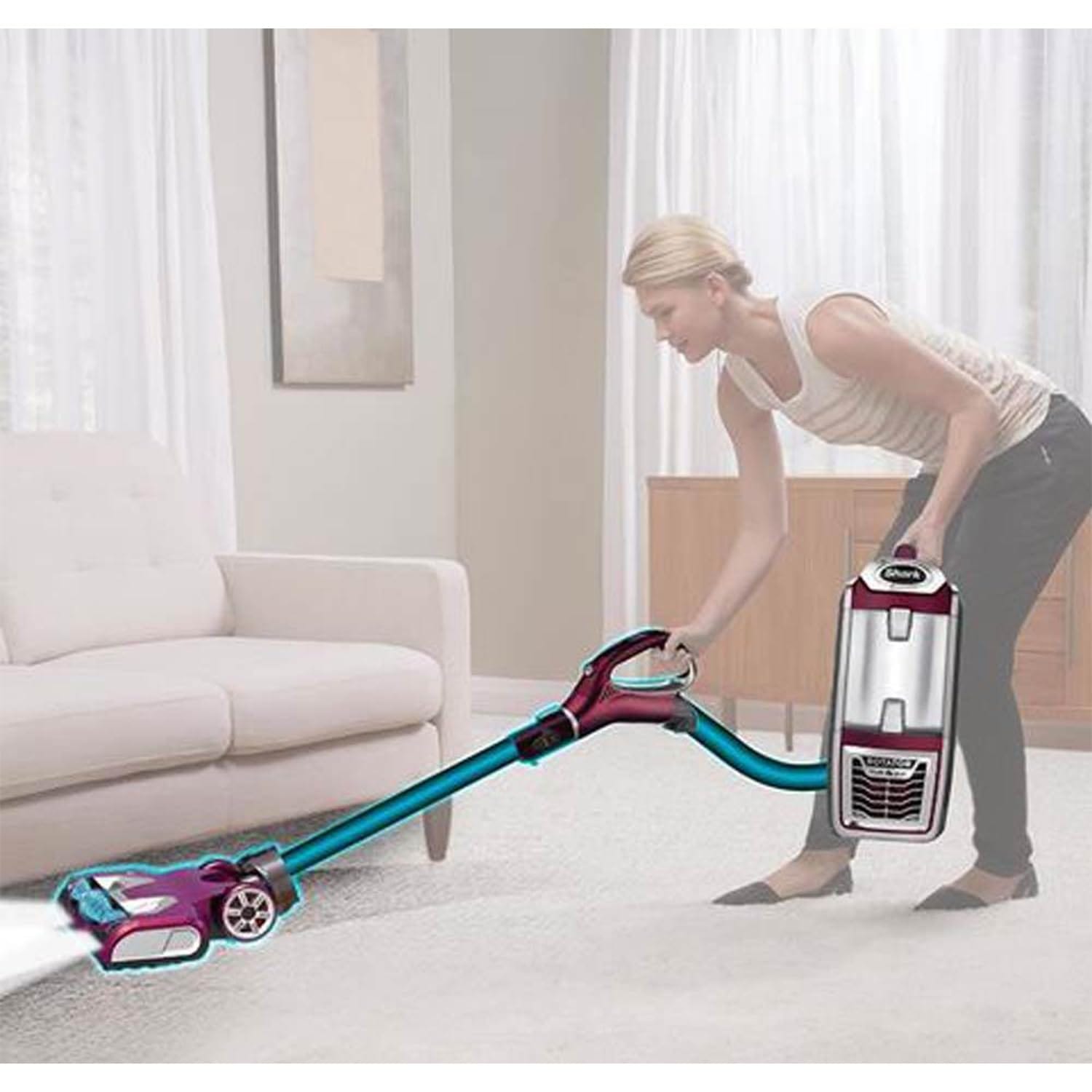 Shark NV752 Rotator Powered Lift-Away TruePet Upright Vacuum with HEPA Filter, LED Headlights, Large Dust Cup - Perfect for Pet Hair Removal - Review Image 5
