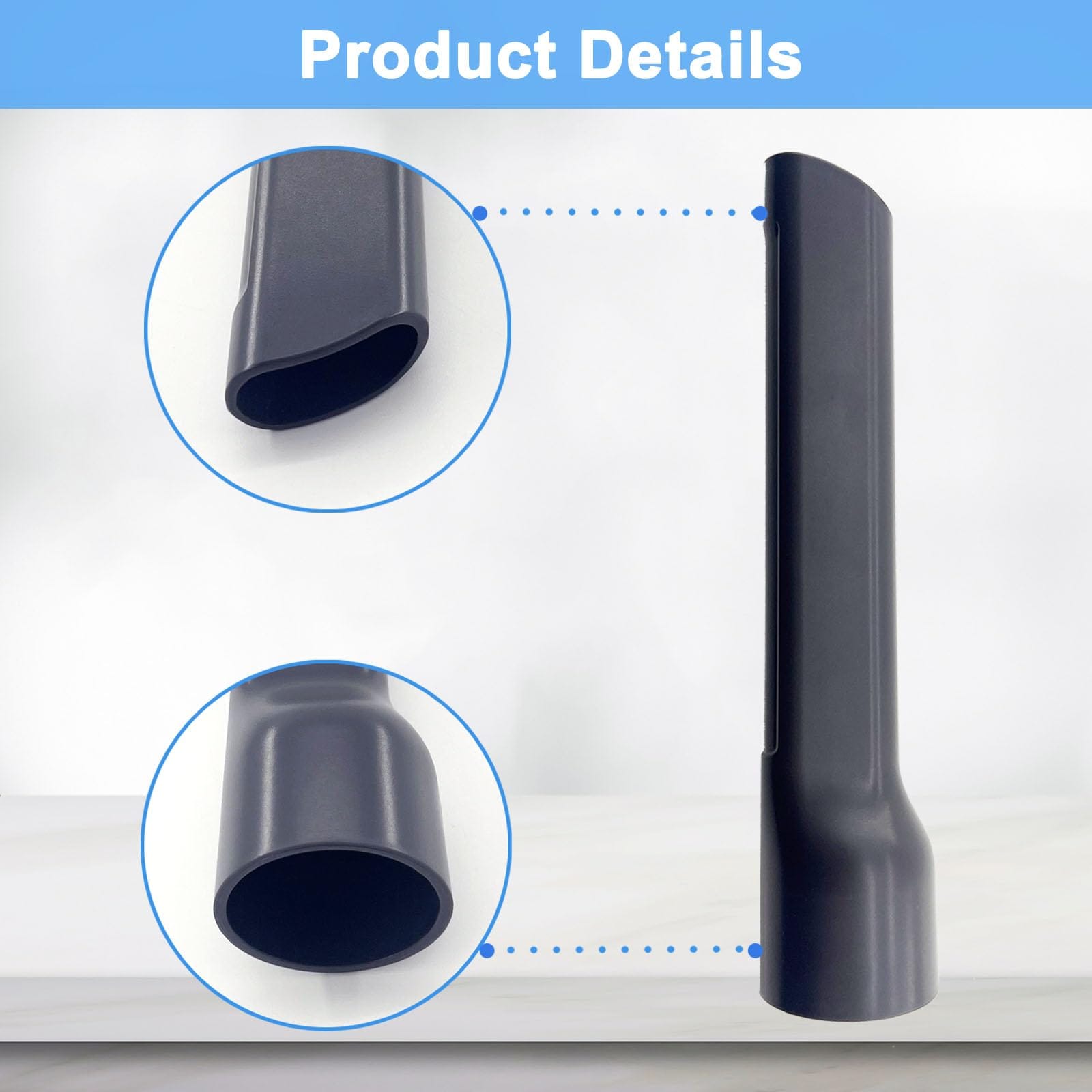 Cordless Stick Vacuum Accessories Compatible with Shark IX141, IX363Ht, IX361H, IX462H, IX483H, and More - 1.25" Horse Hair Brush Attachment & Crevice Tool Adapter - Review Image 5