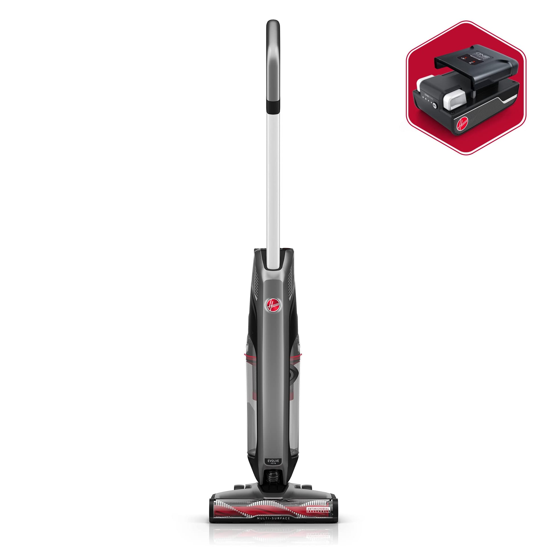 Hoover Onepwr Evolve Pet Cordless Lightweight Stick Vacuum Cleaner for Carpet and Hard Floor, BH53422V, Black