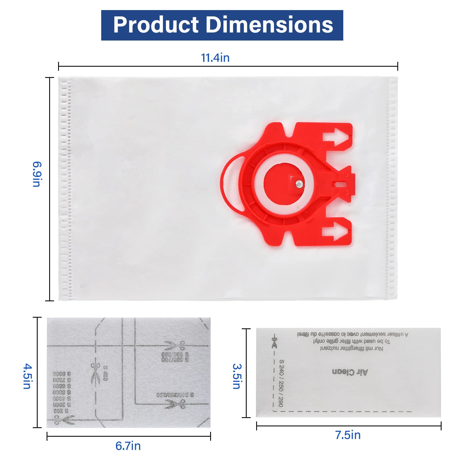 18-Pack 3D AirClean FJM Miele Vacuum Bags Replacement Bundle with Filters and Cleaning Brush - Review Image 5