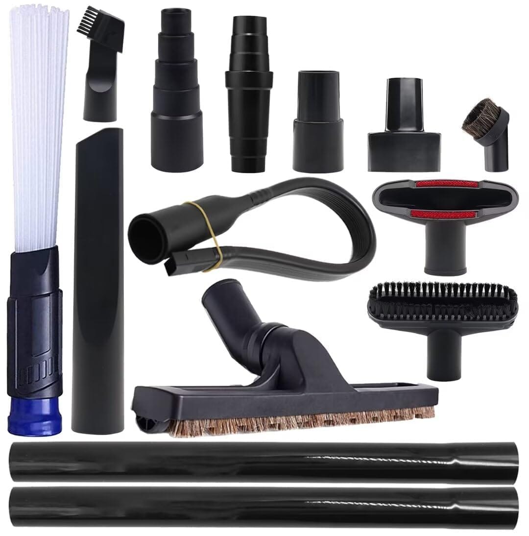 14-Piece Universal Vacuum Attachments Kit for Shop Vac - Vacuum Accessories Cleaning Set