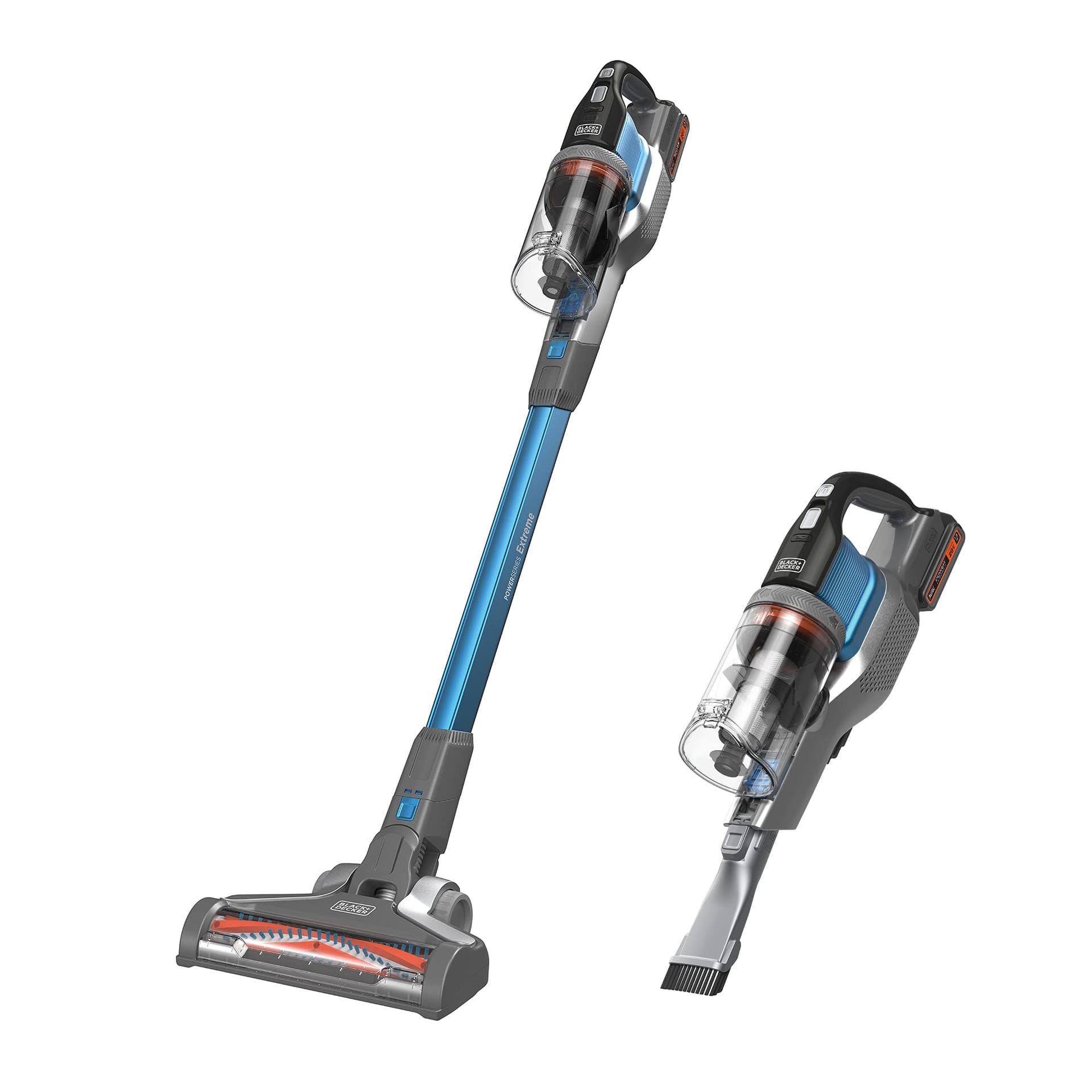 Lightweight Black+Decker Powerseries Extreme Cordless Stick Vacuum Cleaner for Pet Hair Cleaning, Blue (BSV2020G)
