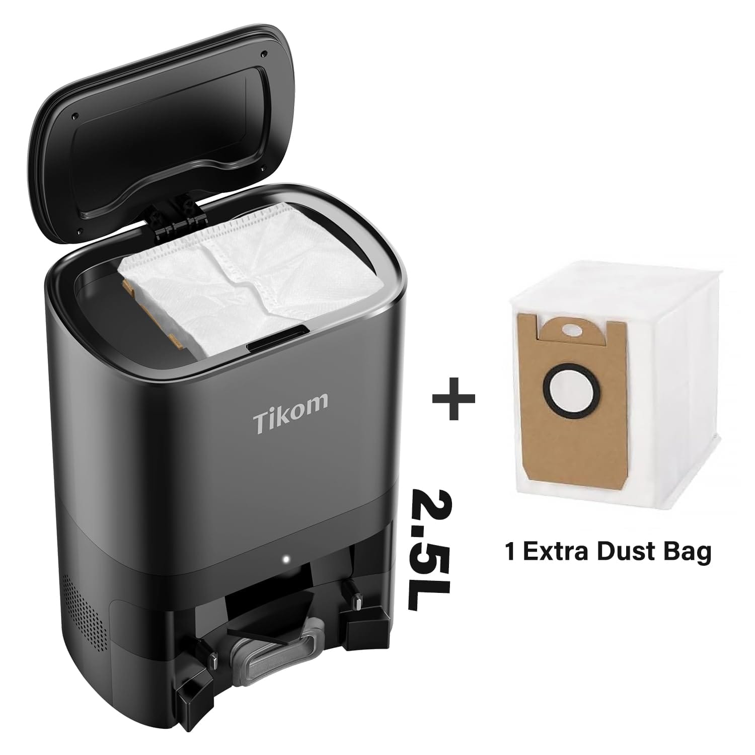 Tikom Self-Empty Station for L9000 & L8000 Robot Vacuum - 2.5L Bag, Holds Up to 60 Days of Dust (SD80) - Compatible with Pet Hair Vacuum - Review Image 2