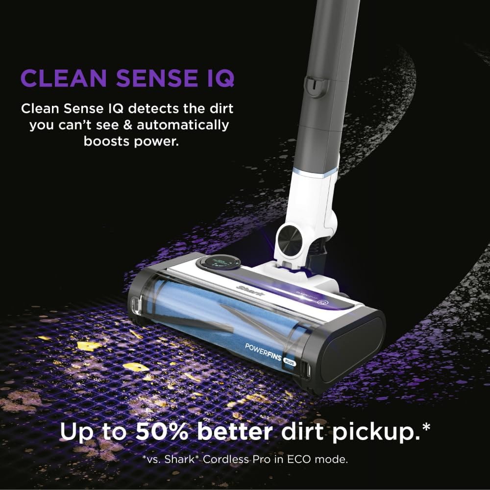 Lightweight Shark Cordless Pro Vacuum with Clean Sense IQ, PowerFins Plus Brushroll, Odor Neutralizer, Duster Crevice Pet Multi Tool, Up to 40 Min Runtime, Light Blue - Review Image 2
