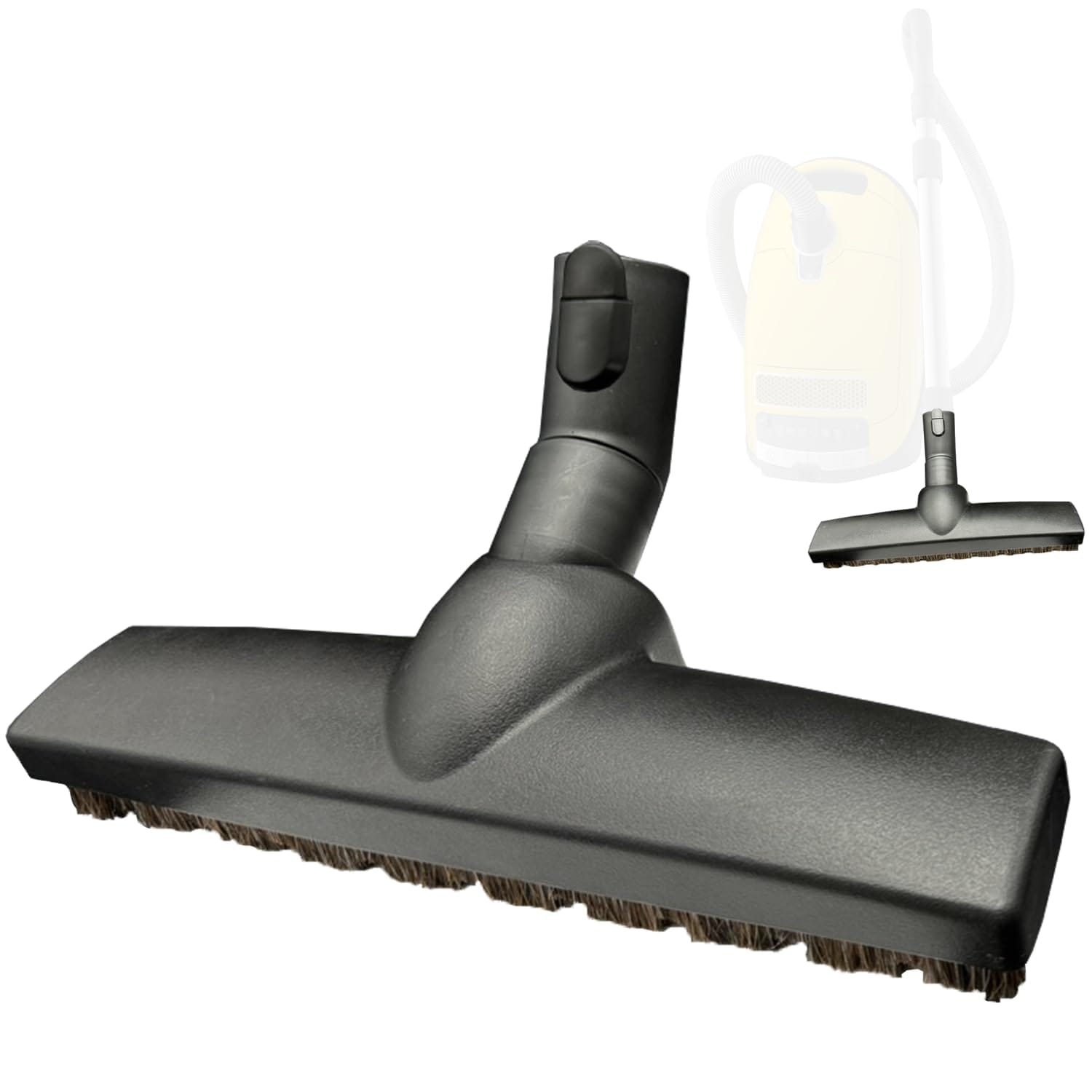 Replacement Vacuum Brush Head with Wheels & Horsehair Bristles for Miele C1 C2 C3 Vacuum Accessories - 1-3/8'' Hardwood Floor Attachment