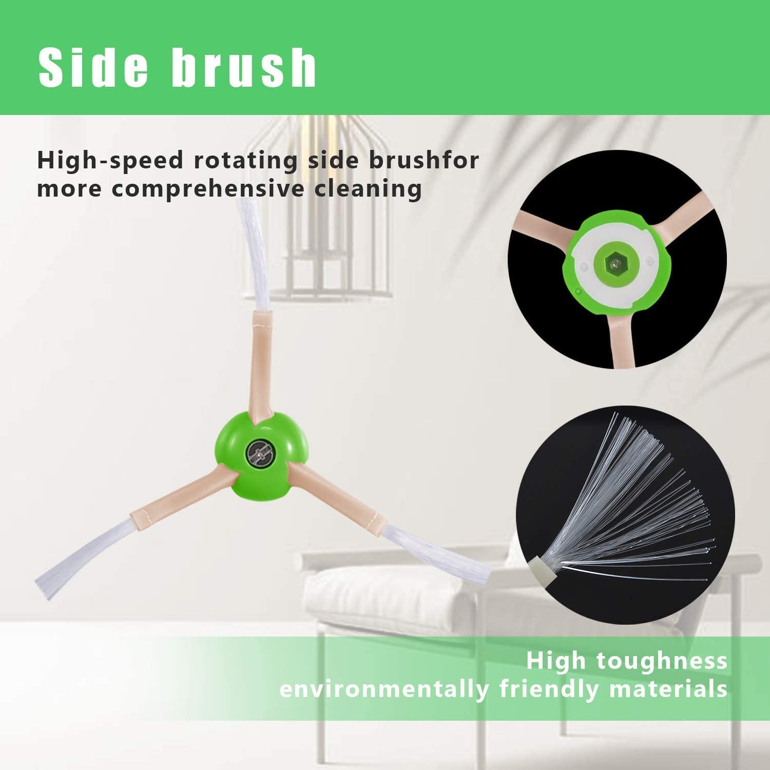Replacement Parts Kit for Irobot Roomba I7 I7+ I3 I3+ I4 I4+ I6 I6+ I8 I8+ E5 E6 E7 &J7 J7+ Vacuum Cleaner - 2 Sets Rubber Brushes, 8 Hepa Filters, 8 Side Brushes - Review Image 5