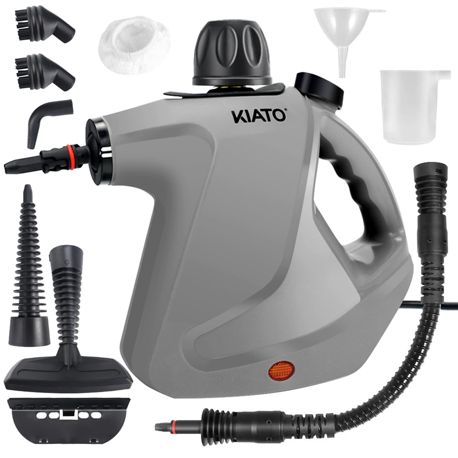 Kiato 10 In 1 Handheld Steam Cleaner for Cleaning, Upholstery and Surface Cleaning (Grey)