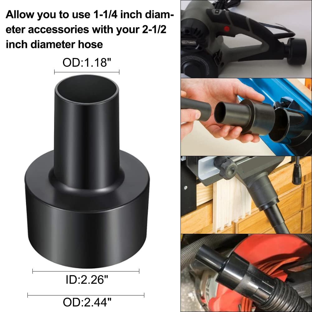 Universal Vacuum Attachments Kit for Shop Vac Accessories - 8 Pcs Set with Hose Adapters, Crevice Tool, and Vacuum Cleaner Accessories - Review Image 3