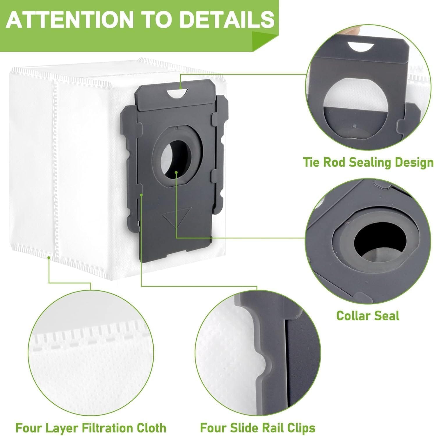 Replacement Parts Kit Compatible with iRobot Roomba E5 E6 I Series Vacuum Cleaner - Roller Brushes, Hepa Filters, Side Brushes, Caster Wheel Set - Review Image 3