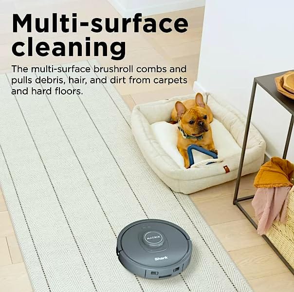 Renewed Shark RV2300 Matrix Robot Vacuum for Hardwood Floors & Carpets - Precision Home Mapping, Pet Hair Cleaning, Wi-Fi, Gray - Review Image 3