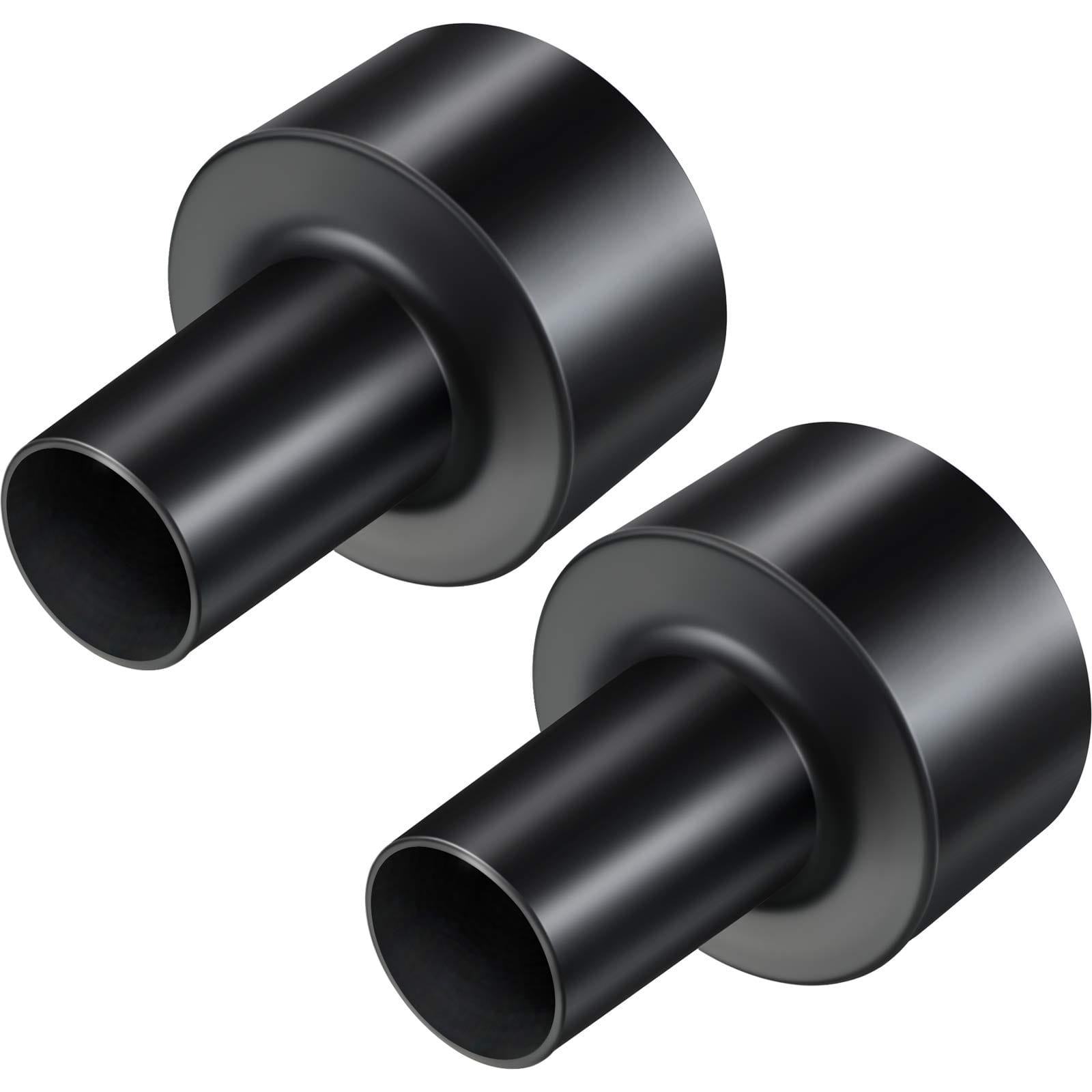 Universal Vacuum Hose Adapters Set for Dry Wet Vacuum Cleaner - 2 Pieces, Black