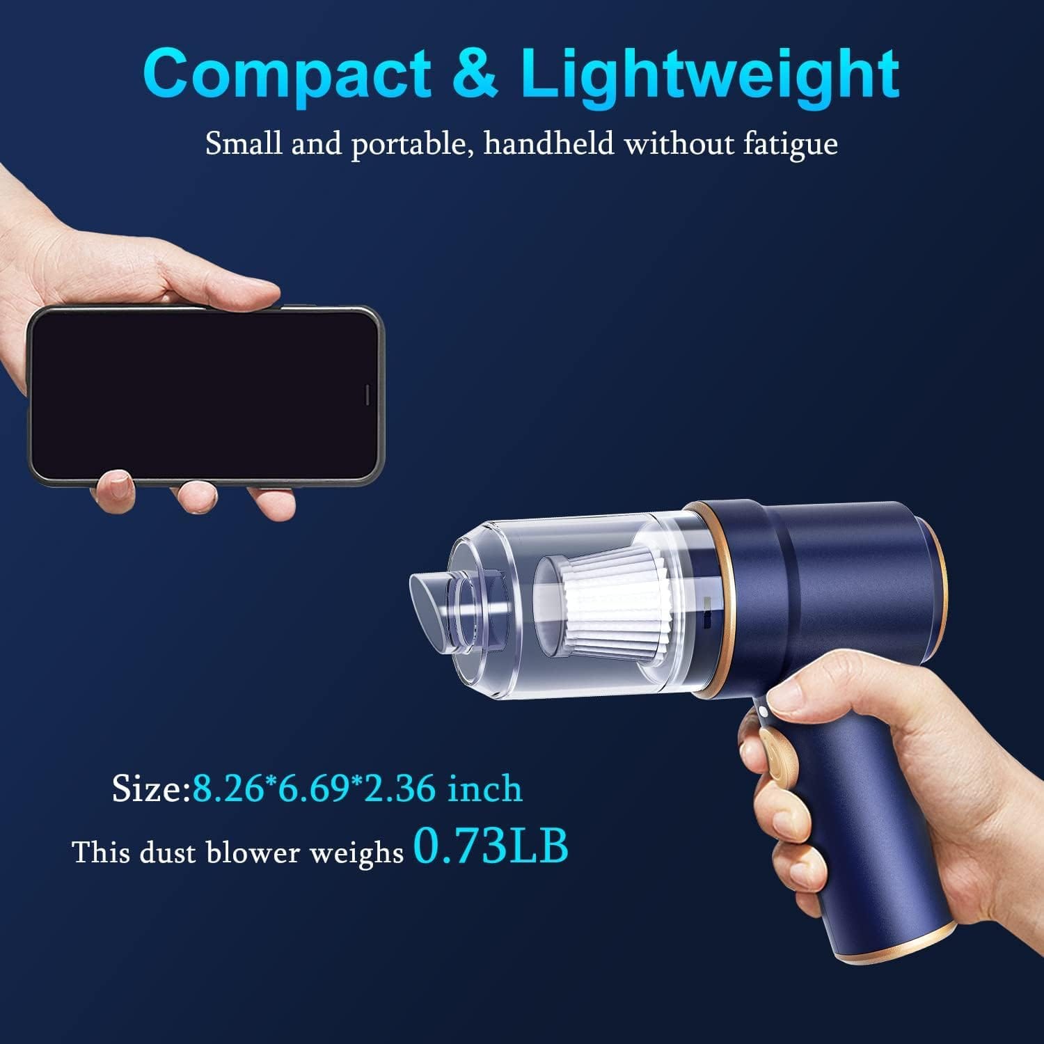 Powerful 2-in-1 Handheld Car Vacuum Cleaner and Air Duster with LED Light - Review Image 5