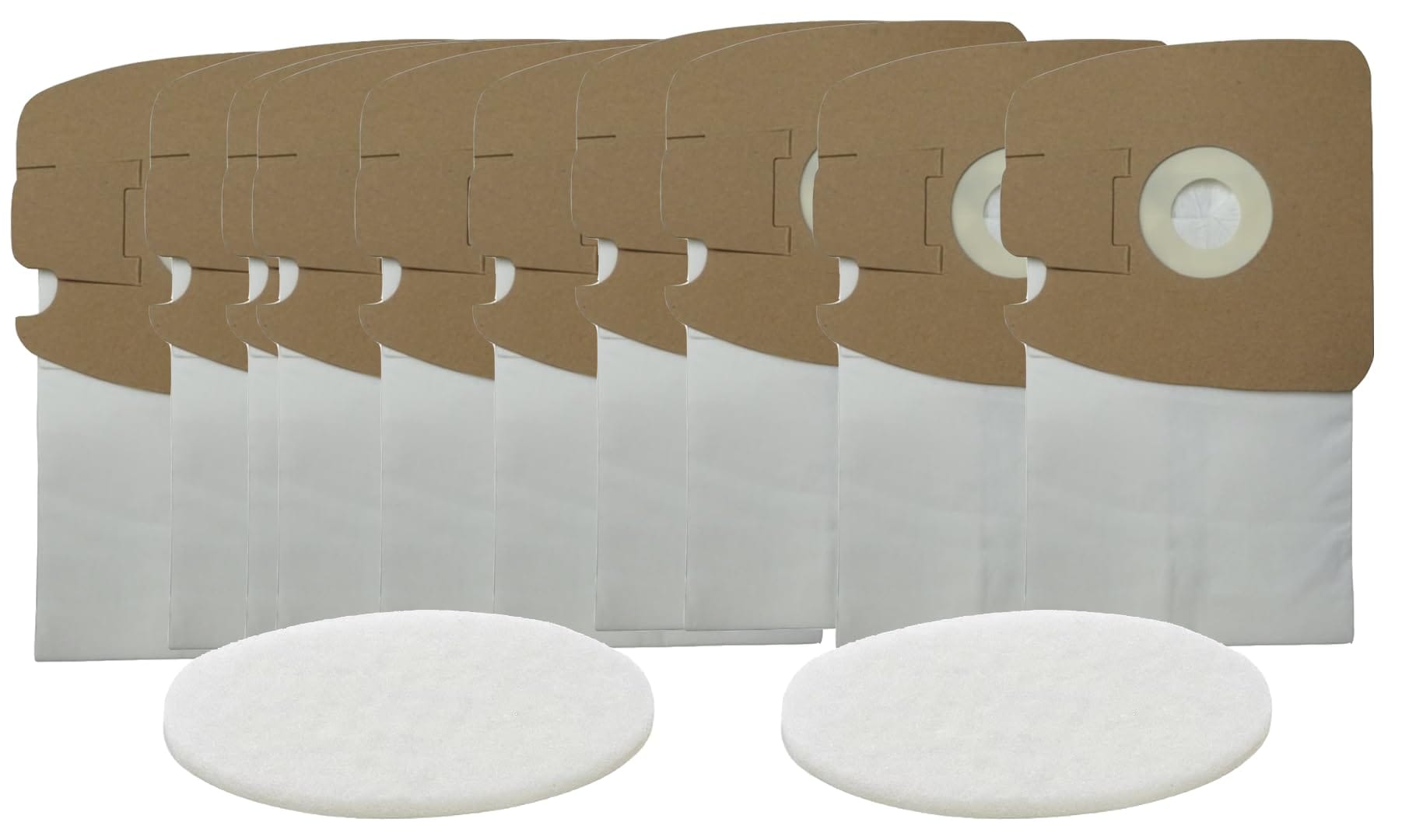 Budget-Friendly Replacement Vacuum Paper Bags for Eureka Style MM Mighty Mite Canisters - Pack of 10 Bags with 2 Motor Filters