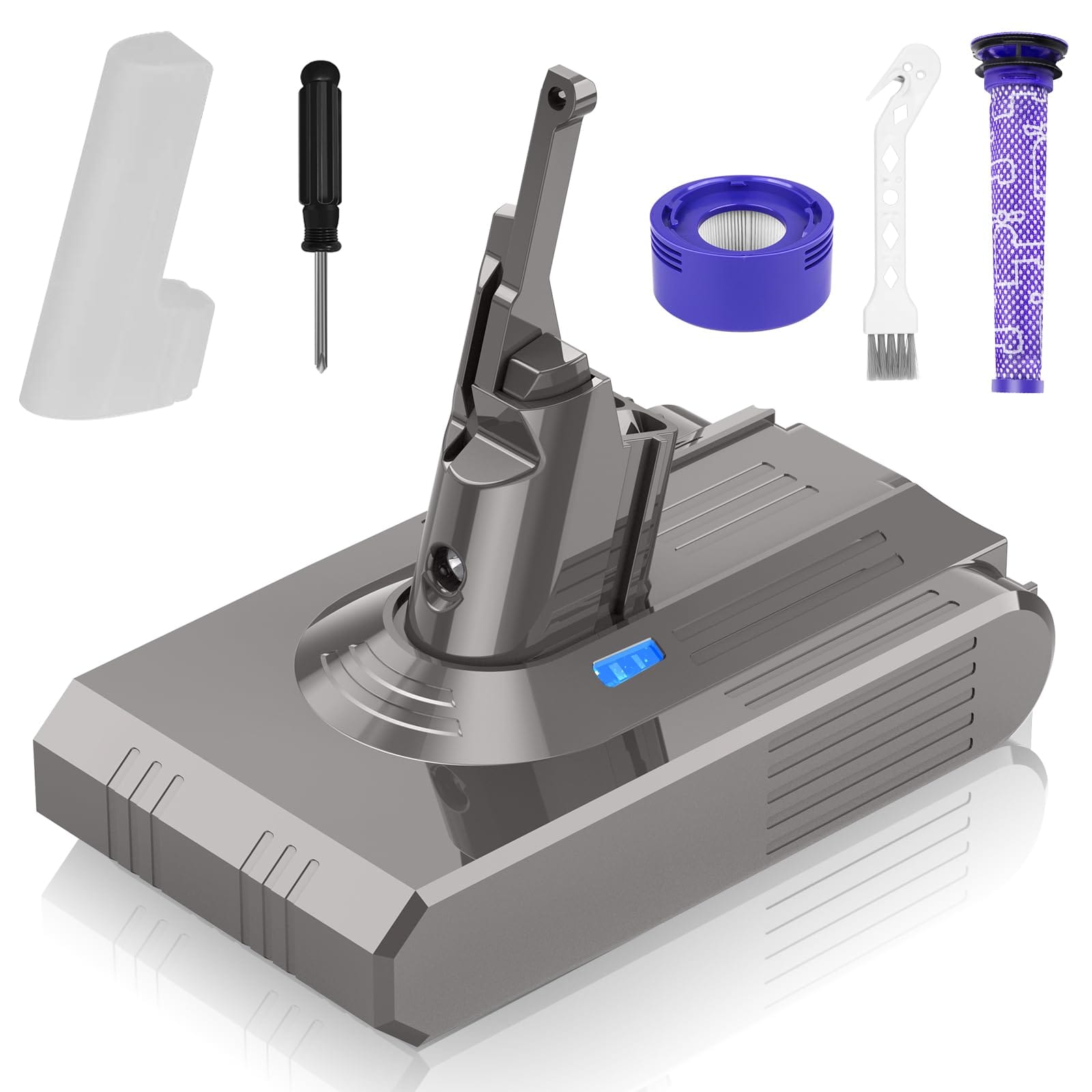 High-Capacity 6.0Ah Battery for Dyson V8 Vacuum Cleaner with Kits