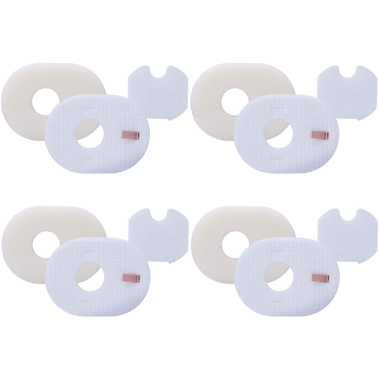 HEPA Filter Replacement Kit for Shark Rocket Vacuum HV300 HV301 HV300W HV302 HV305 HV310 UV450 - 4 Pack Foam & Felt Filters