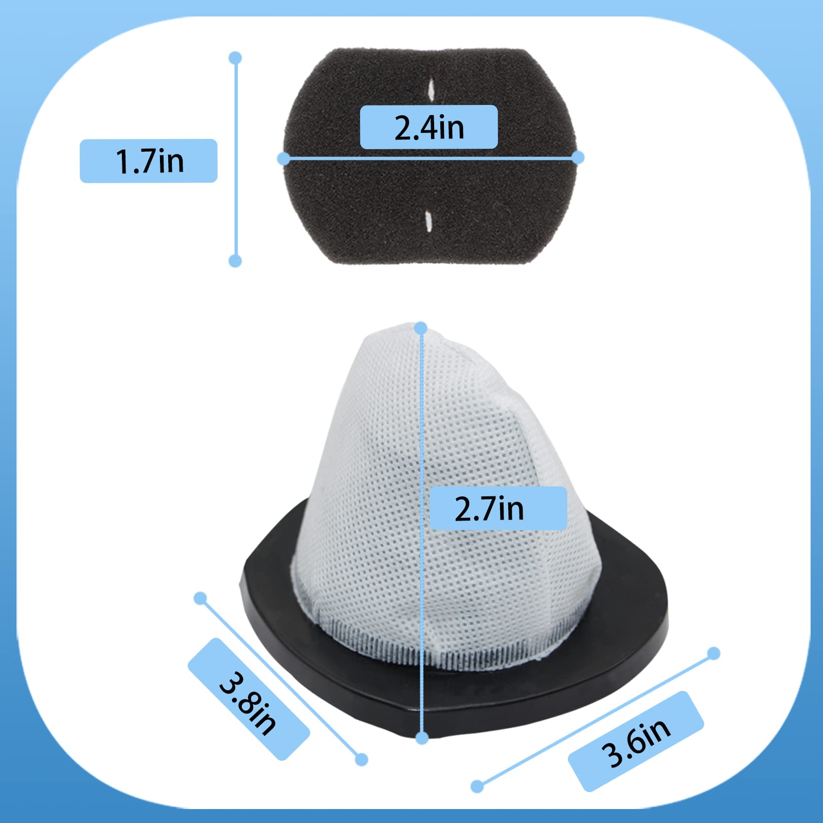 Aolleteau 4 Sets 2030 Compatible Vacuum Dust Filters Replacement For Bissell Pet Hair Vacuum Cleaners with Powerful Suction - Review Image 4