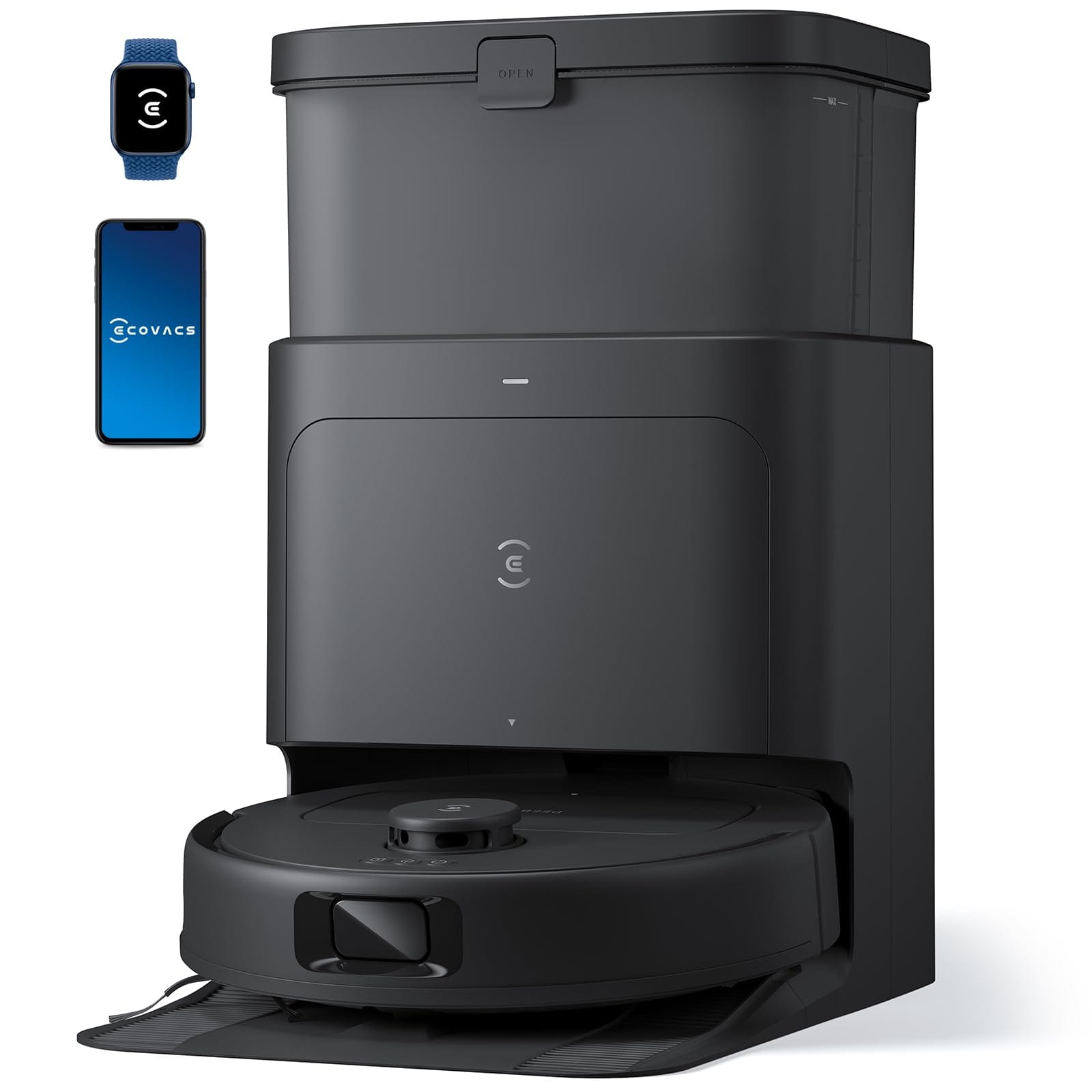Cordless Ecovacs Deebot N30 Omni Robot Vacuum And Mop, 10000Pa Suction, Zerotangle Technology