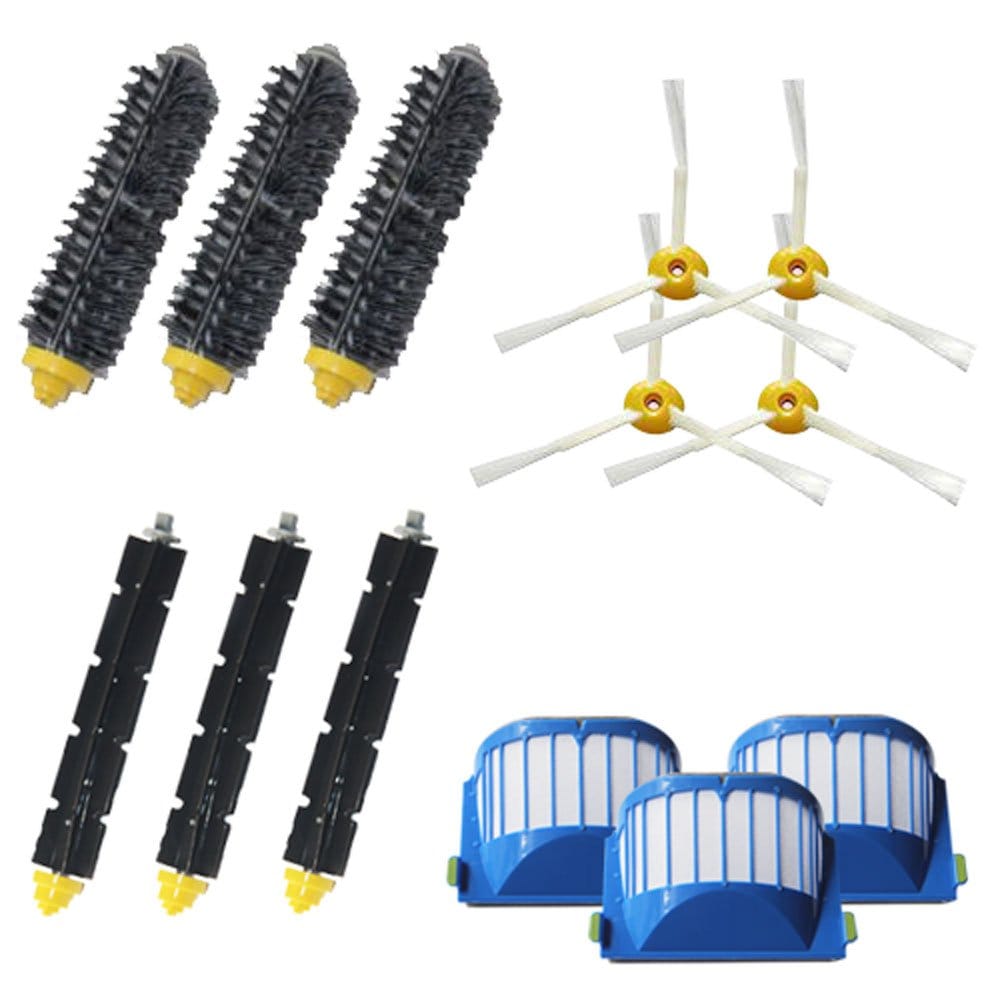 Replacement Parts Kit for iRobot Roomba 600 Series Vacuum Cleaner - Filters, Brushes, Side Brush Set