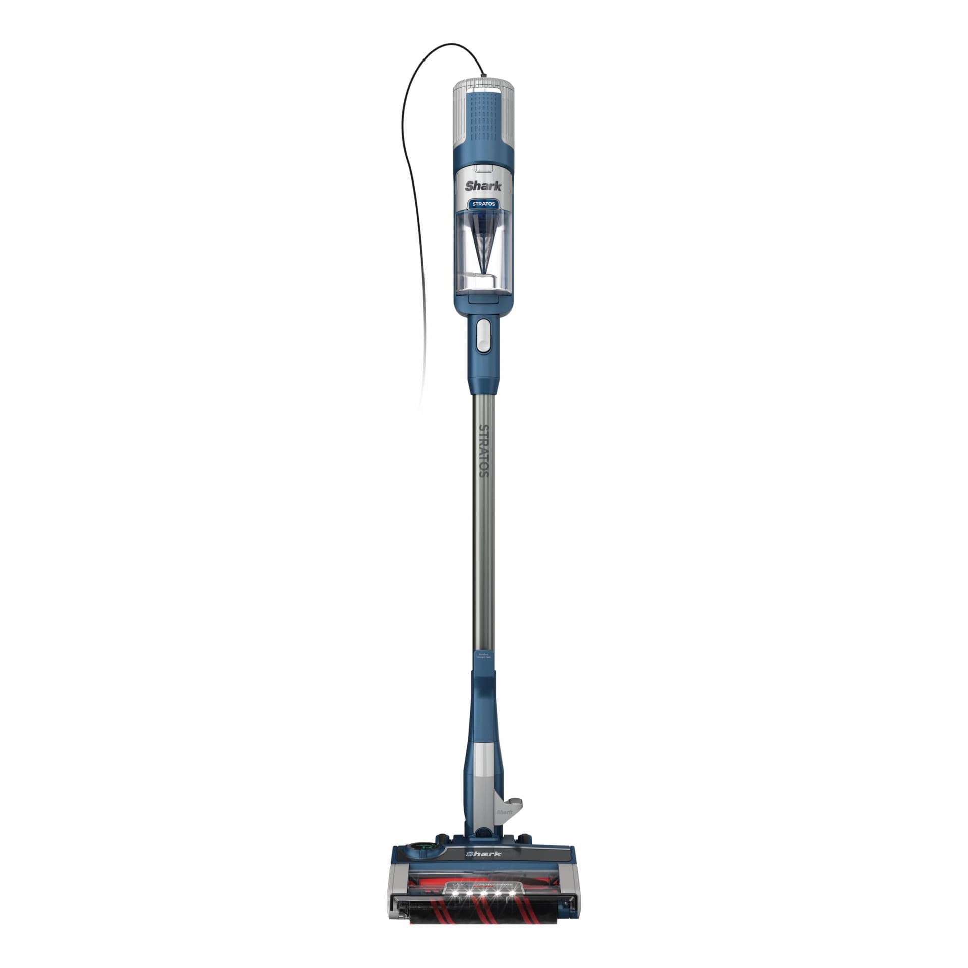 Lightweight Shark Stratos Ultralight Corded Stick Vacuum with Duoclean Powerfins Hair Pro, Self-Cleaning Brushroll, Odor Neutralizer Technology - Navy