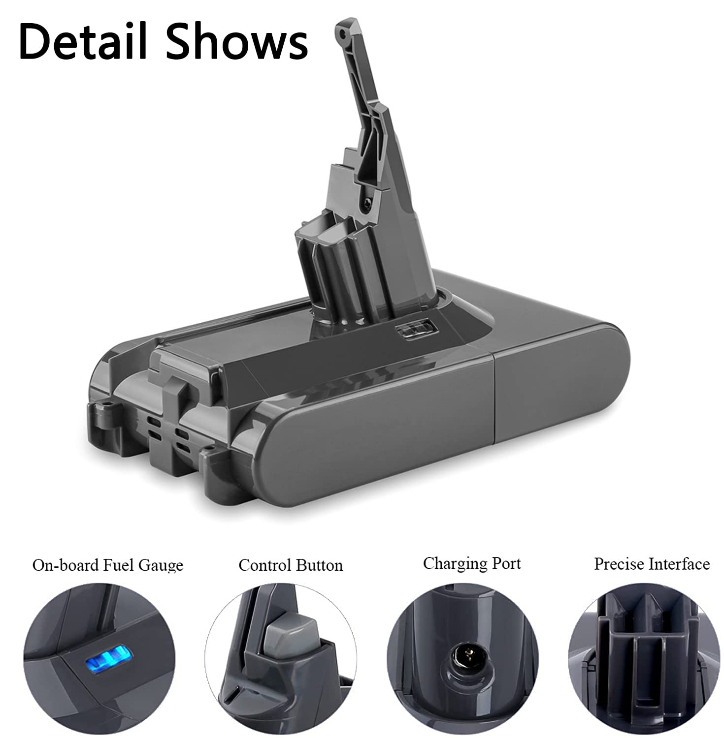 Upgraded 6000mAh V8 SV10 Replacement Battery for Dyson V8 Animal/Absolute/Motorhead Cordless Vacuum - Review Image 5