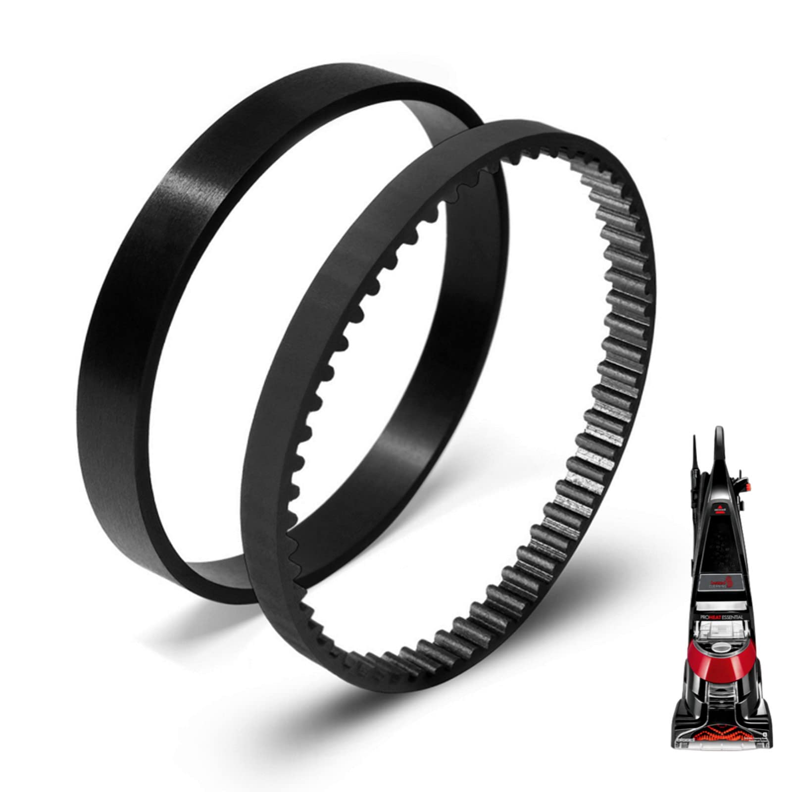Replacement Belt Set for Bissell Proheat DeepClean Essential Carpet Cleaner 1887, 8852, 9585 Series - Compatible with Models 1601542 & 1601543