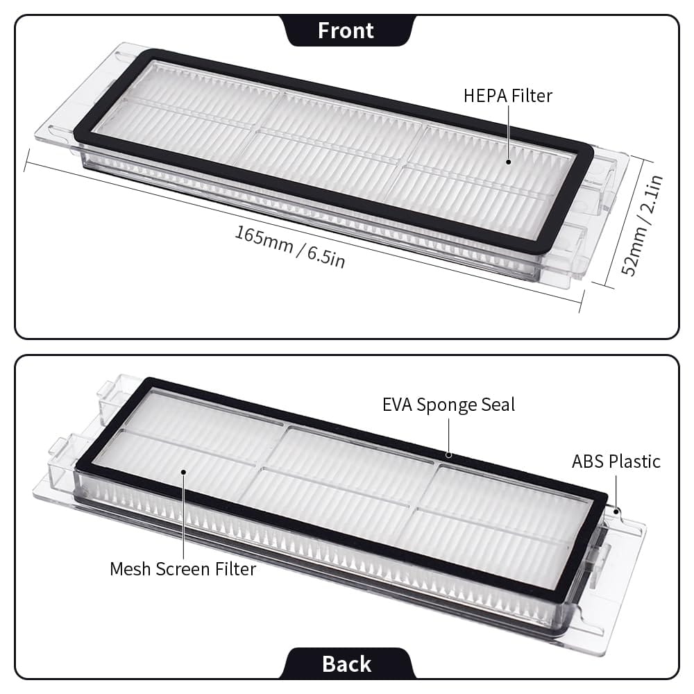 Neutop Replacement HEPA Filters, 8-Pack Compatible with Roborock S6 MaxV, S6, S6 Pure, S5, S5 Max - Robot Vacuum Replacement Parts - Review Image 4