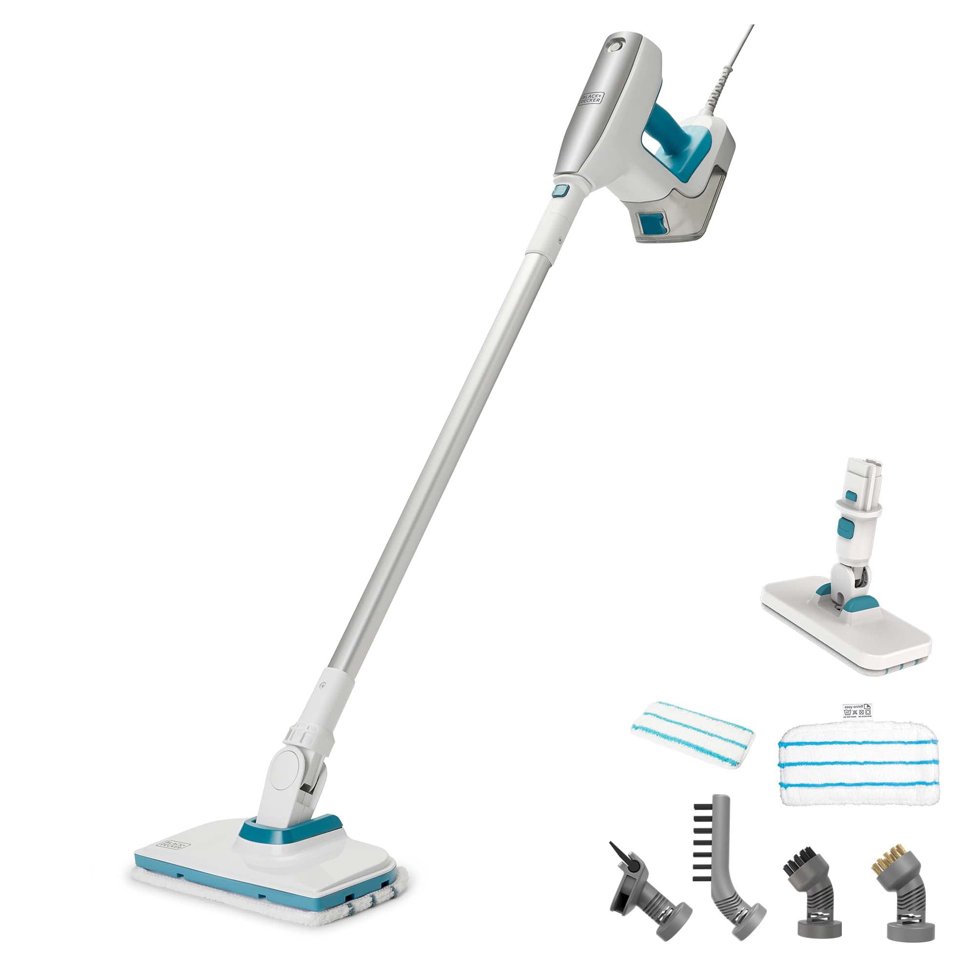 Black+Decker Multipurpose Steam Cleaner with 7 Attachments + Storage Wall Mount