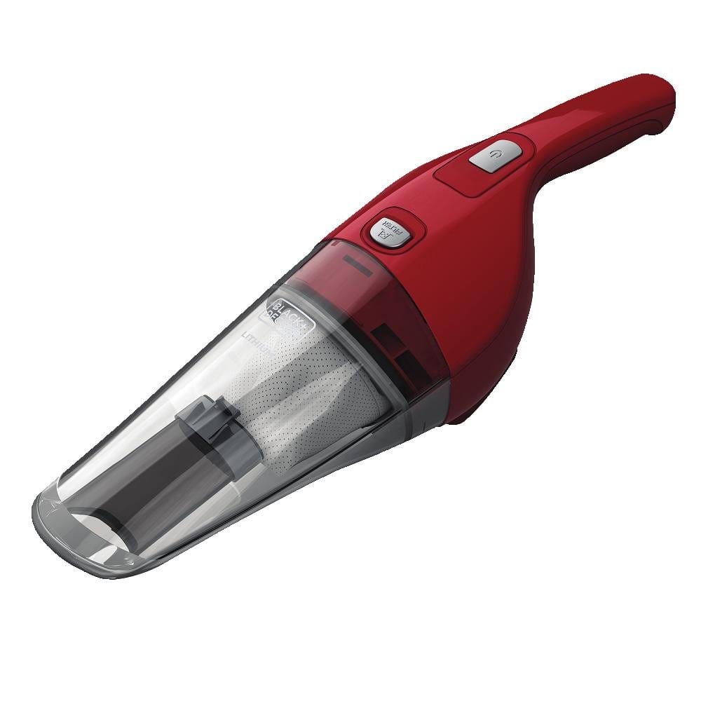 Compact Black+Decker Cordless Handheld Vacuum with Lithium Ion Battery - Chili Red