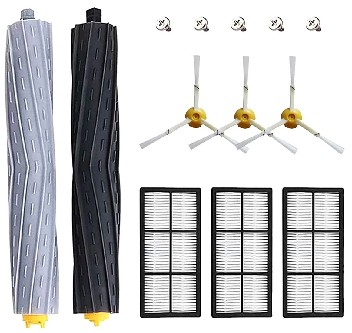 Replacement Parts for iRobot Roomba 800 900 Series Vacuum Accessories Kit with Filters, Side Brushes, Extractor & Screws