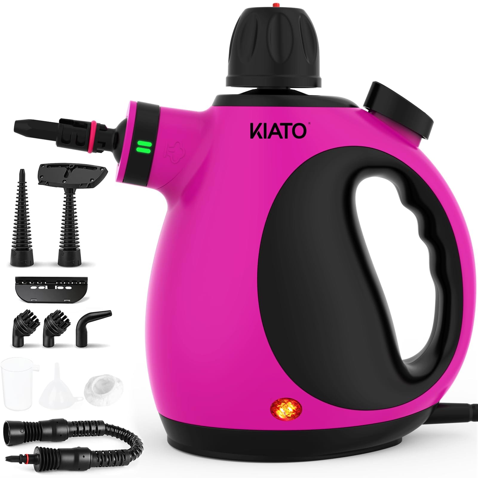 Kiato 10 In 1 Handheld Steam Cleaner for Home, Bathroom, Upholstery & Car - Portable Pressurized Steamer
