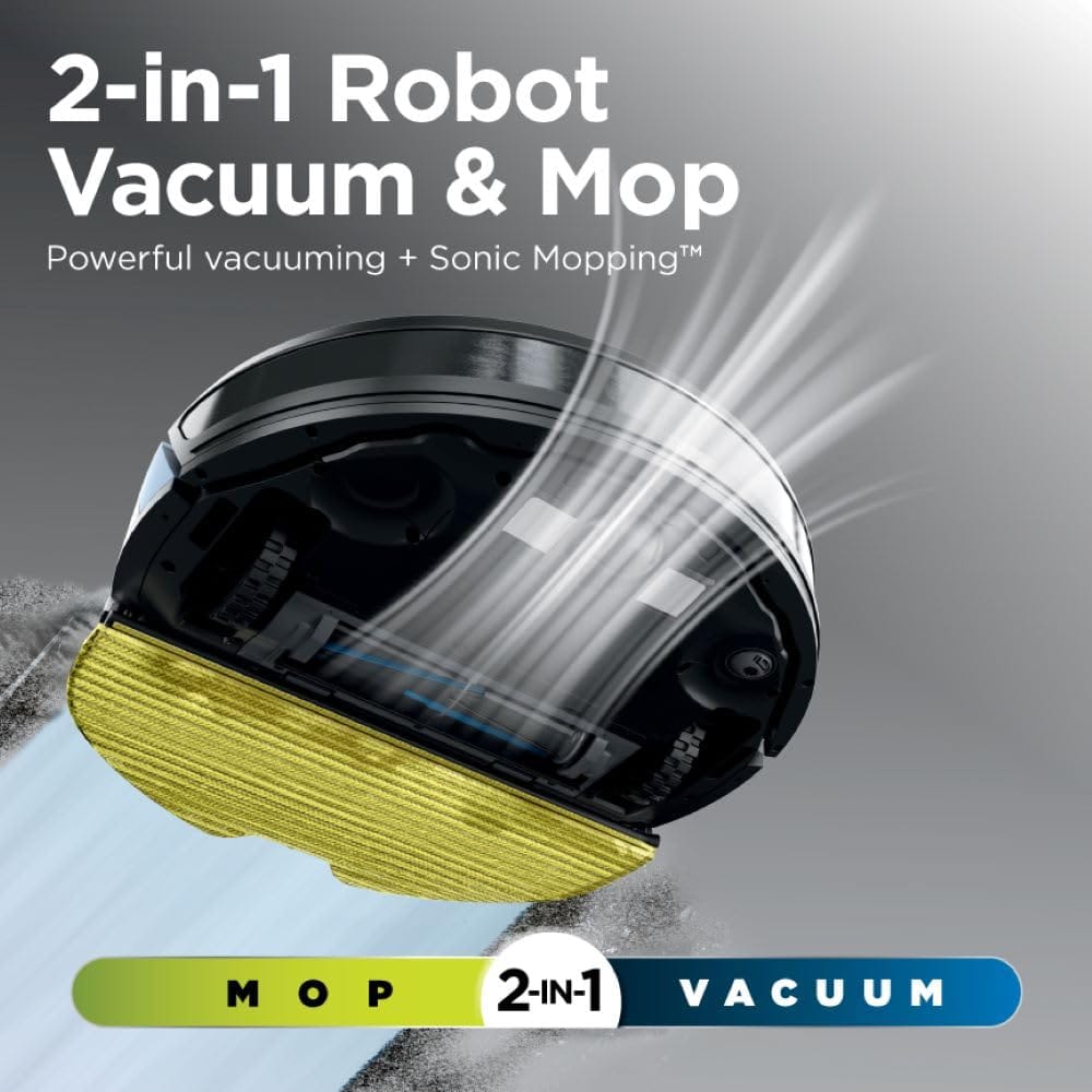 Shark Matrix Plus Robot Vacuum & Mop Combo with Sonic Mopping and Powerful Suction, 60-Day Debris Capacity, Self Emptying Base - Black/Gold - Review Image 2