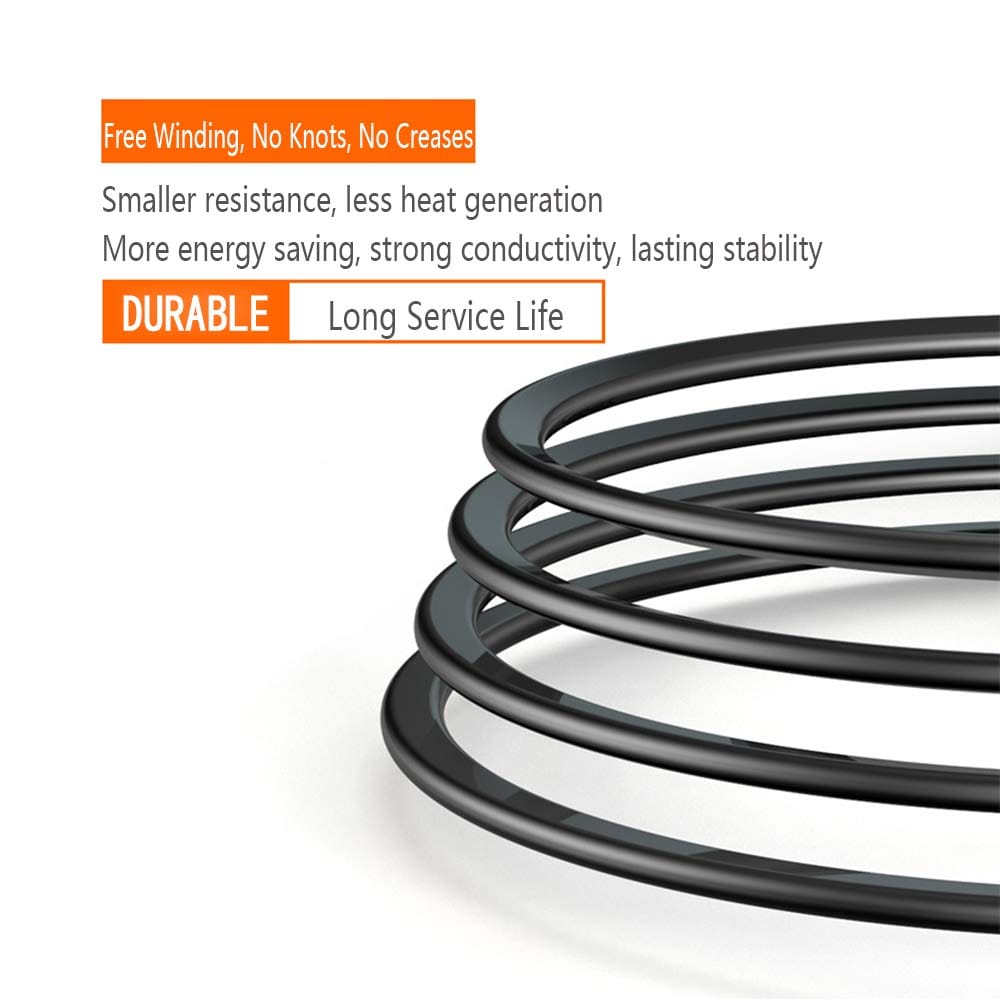 Achower Premium Quality UL Certified 2 Prong Power Cord Cable for Irobot Roomba Integrated Home Base Charging Dock - 6Ft Extension [Compatible with 500, 600, 700, 800, 900 Series] - Review Image 2