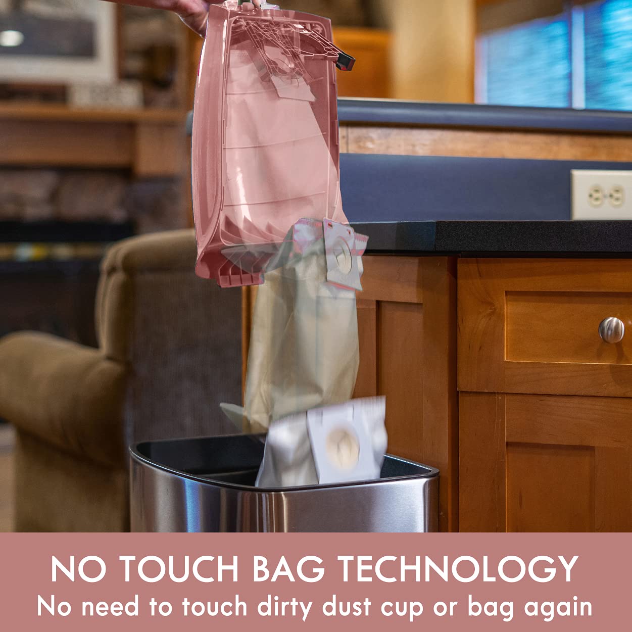 Kenmore Bu4050 Intuition Bagged Upright Vacuum with Hair Eliminator Brushroll, Pet Handi-Mate, Rose Gold - Review Image 4