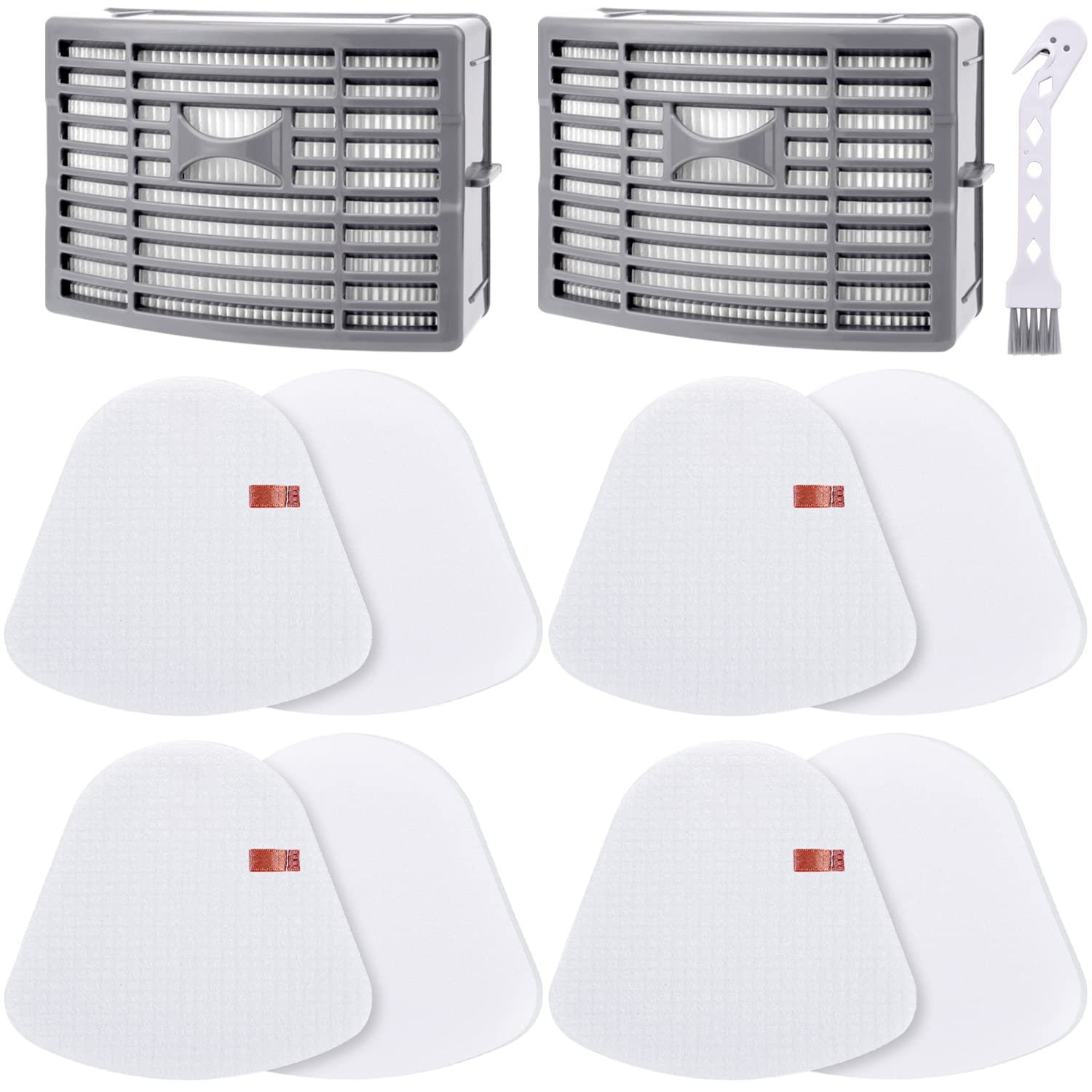 Leadaybetter Filter Replacement for Shark Navigator NV586 NV585 NV580 NV581 NV581Q Powered Lift Away DLX Upright Vacuum Cleaner - Pack of 2 HEPA + 4 Foam & Felt Filters, Compare to Part # XFFT580 & XHEP580