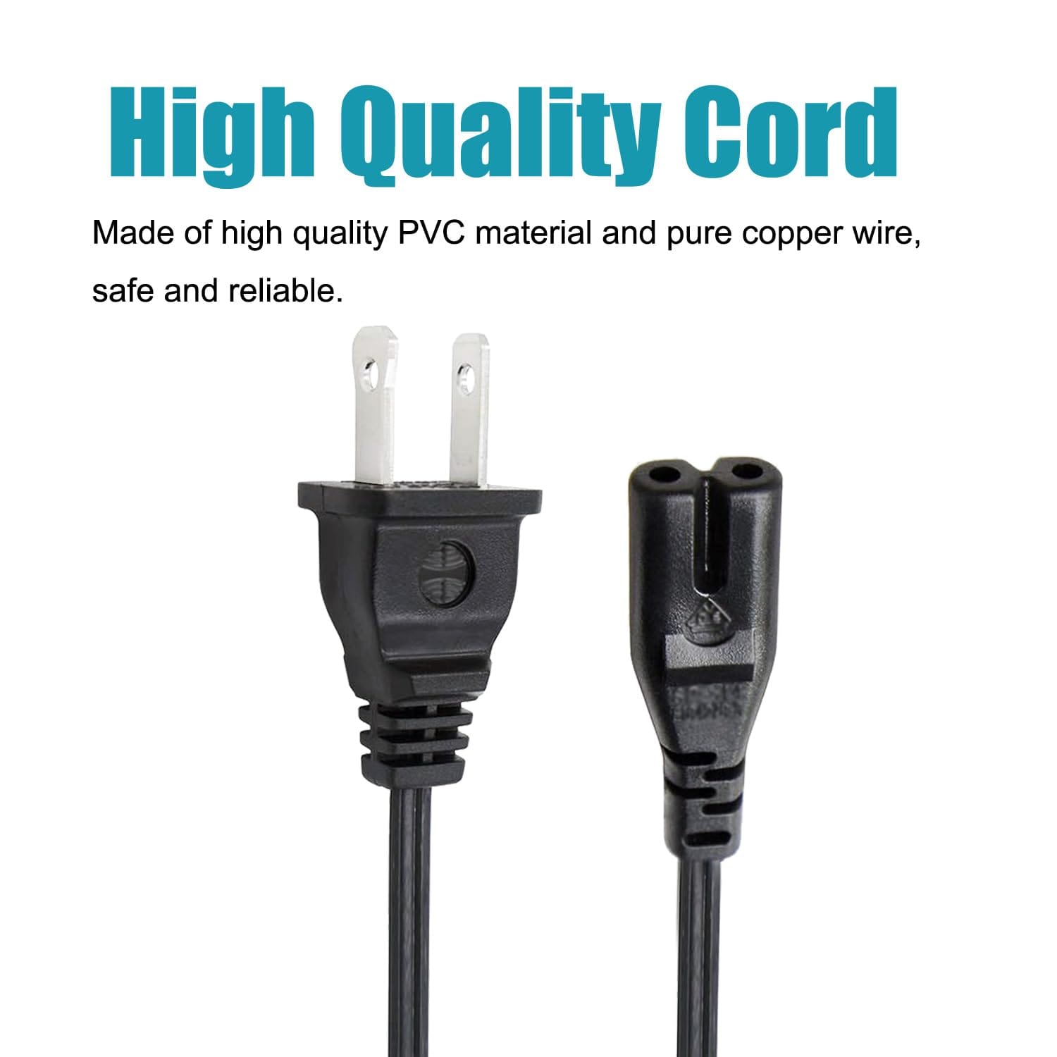 8ft 2 Prong Power Cord Replacement for Roomba Home Base Charging Dock 960 980 985 690 675 677 614 620 645 650 670 671 770 805 860 880 890 891 500 600 700 800 Series - Review Image 3