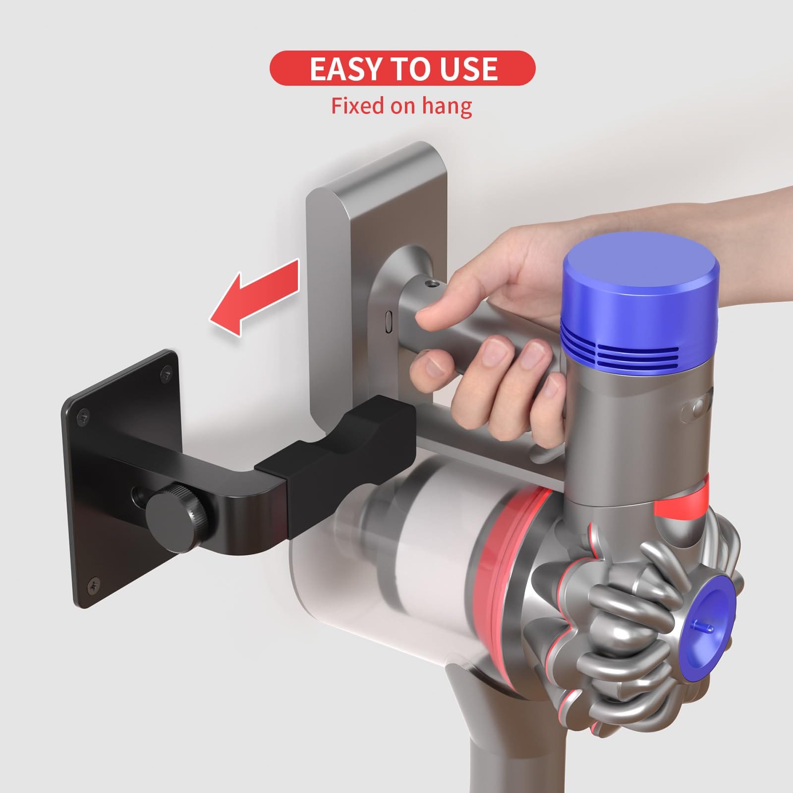 Adjustable Wall Mount for Shark and Dyson Cordless Vacuum Cleaners - Compatible with V7 V8 V10 V11 V12 V15 Models - Review Image 5