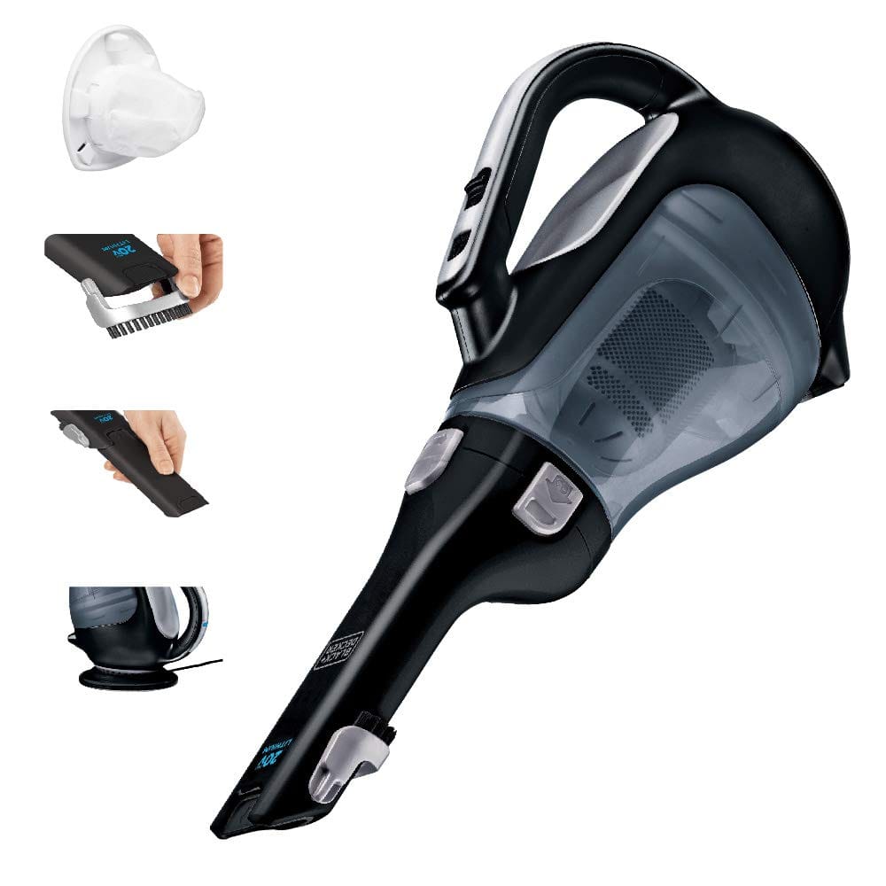 Black+Decker Dustbuster Advancedclean Cordless Handheld Vacuum, Home and Car Vacuum (BDH2000L) - 20V Max Flexi Dustbuster