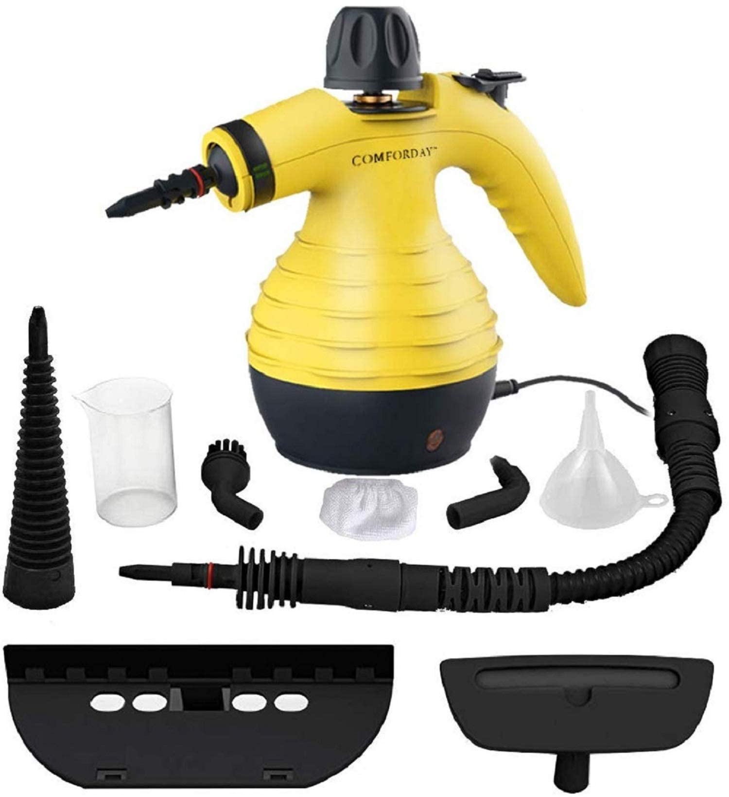 Powerful Comforday Handheld Steam Cleaner with 9-Piece Accessories for Multi-Surface Cleaning