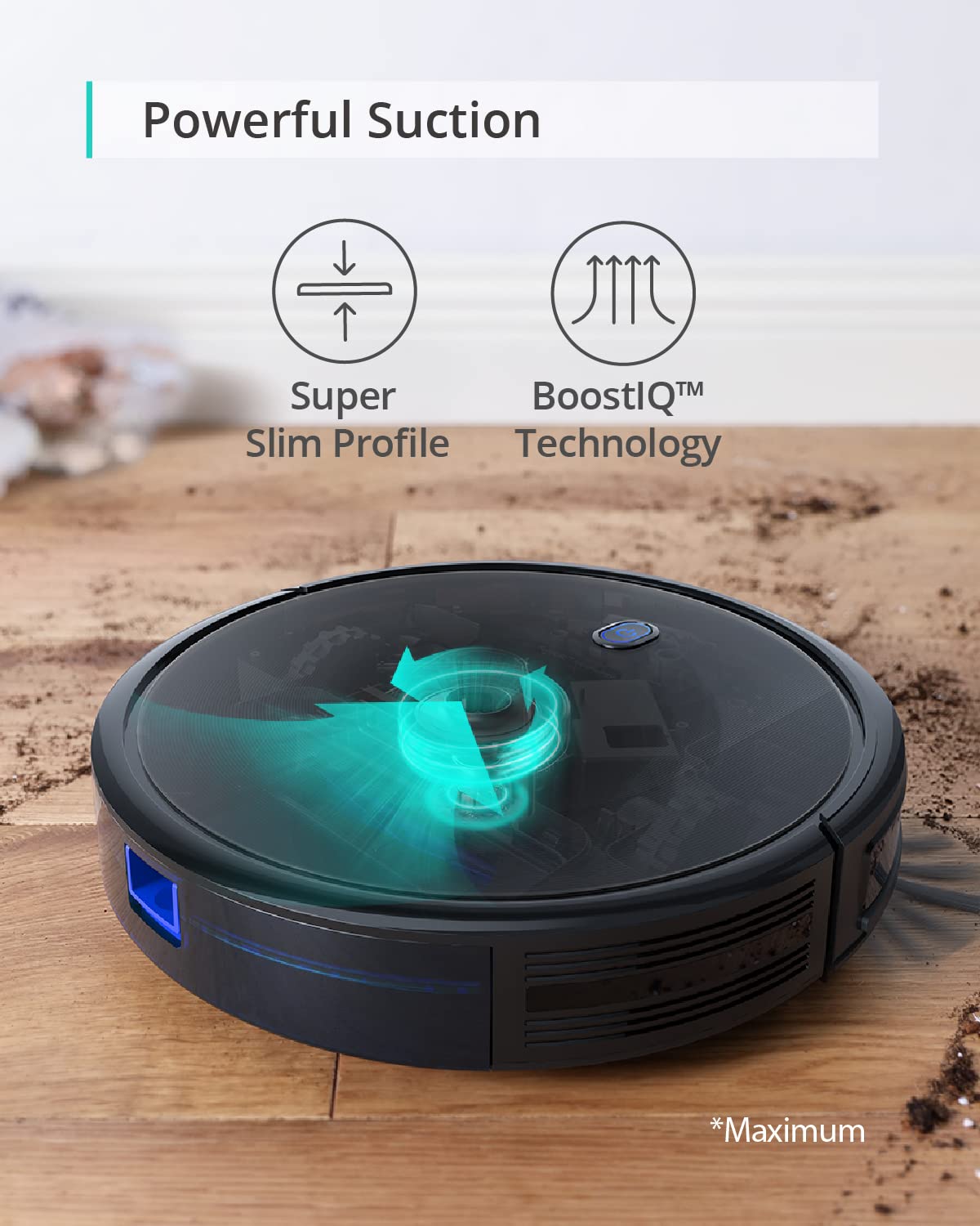 Eufy RoboVac 11S Max: Super Thin Cordless Robot Vacuum Cleaner with Powerful Suction - Quiet & Self-Charging (Black) - Review Image 3