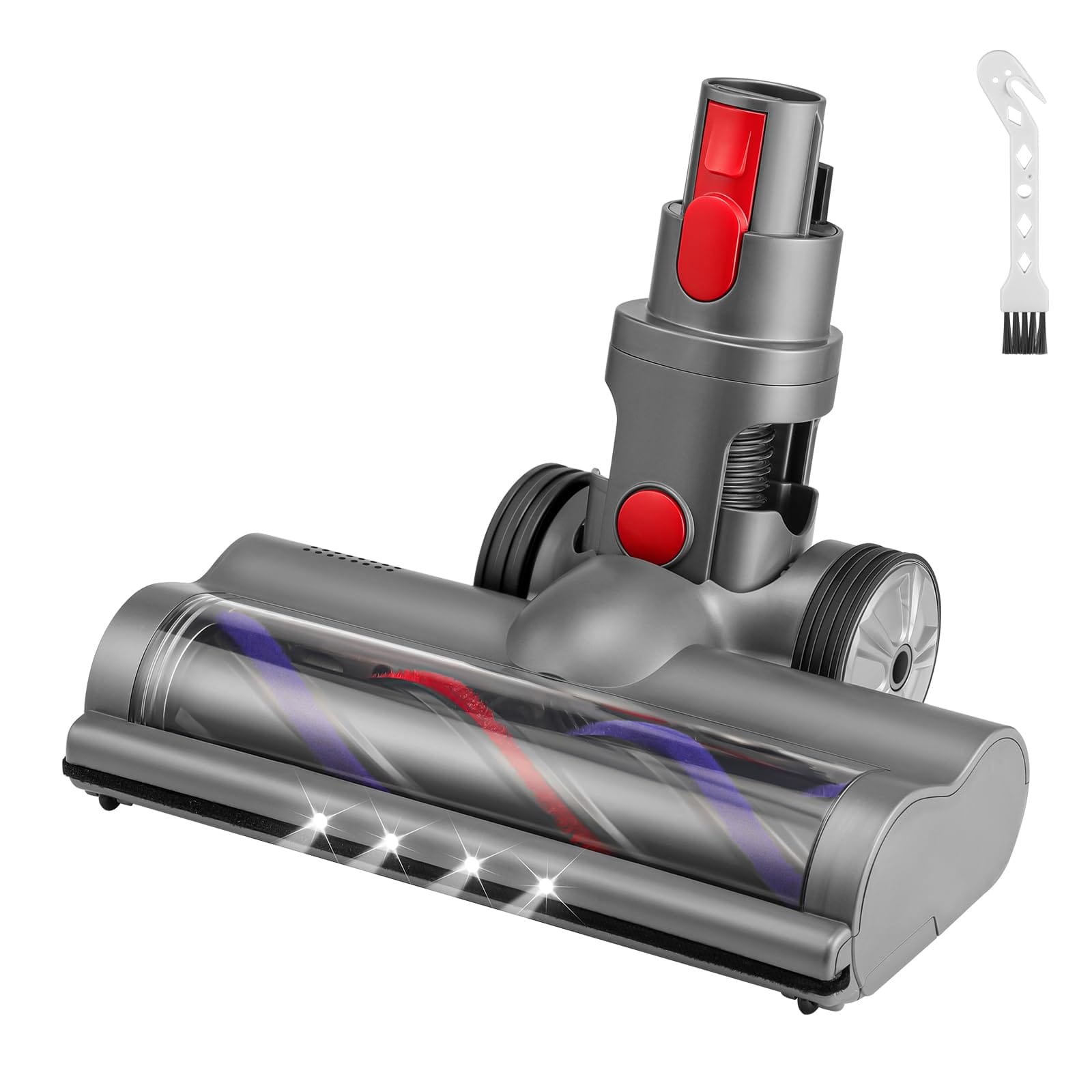 Motorhead Vacuum Attachment for Dyson Cordless Stick Vacuums - LED Hardwood Floor Brush Head Replacement Parts for V15 V11 V10 V8 V7